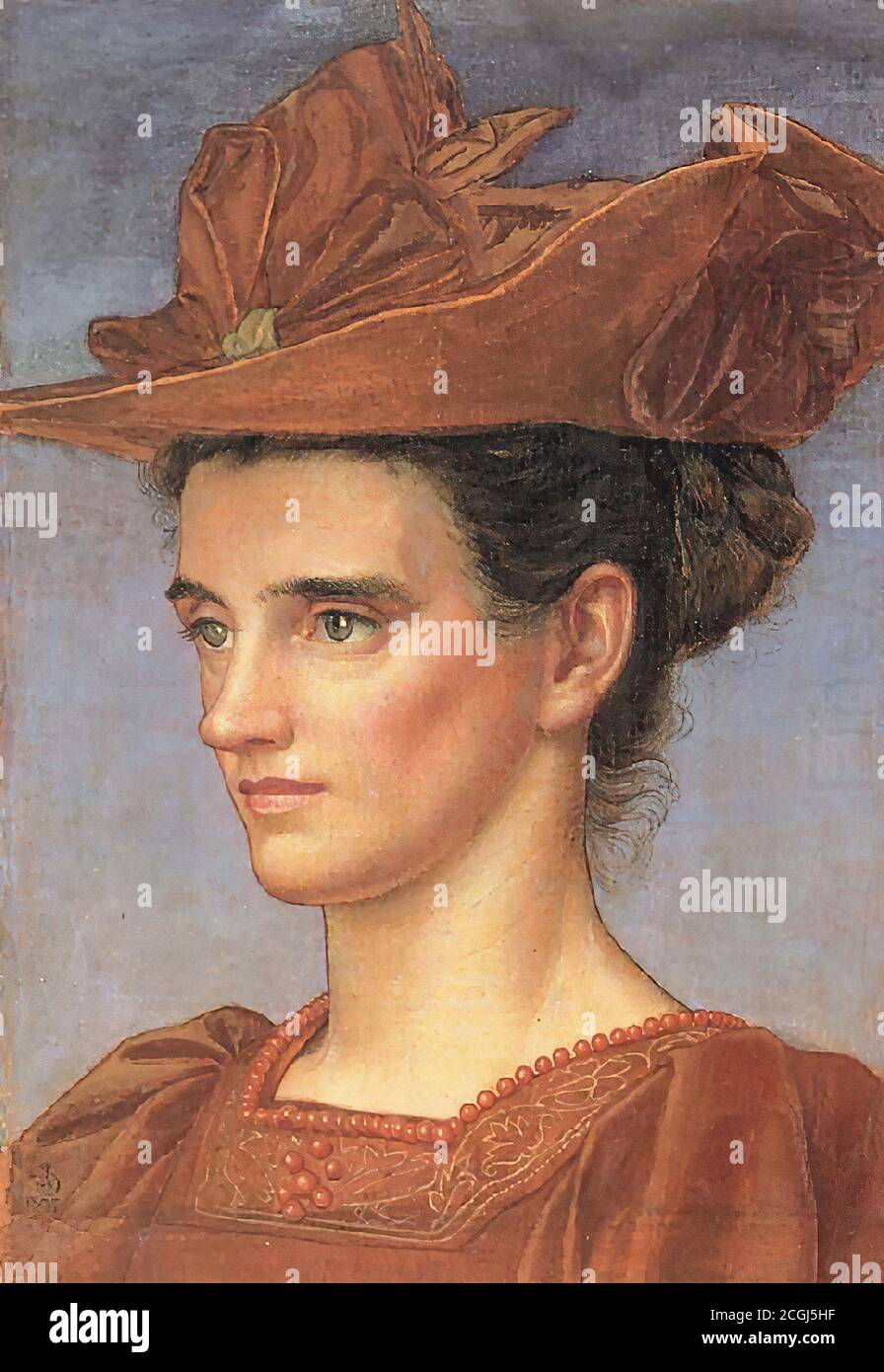 Southall Joseph Edward - le collier de corail - British School - 19e siècle Banque D'Images