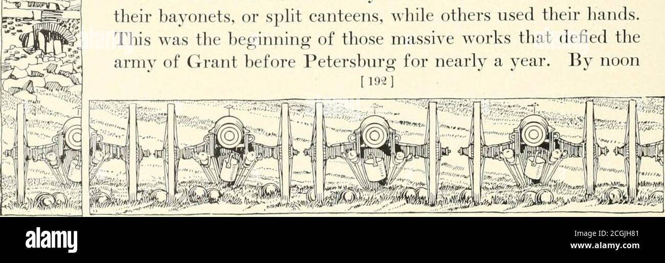 . L'histoire photographique de la guerre civile : des milliers de scènes photographiées 1861-65, avec le texte de nombreuses autorités spéciales . i dluurstmmille de Prtn*0burrj •*• ^ 4- une certaine distance et fait plusieurs tentatives infructueuses durant la nuit pour récupérer leur terrain perdu. Avant le lendemain midi, le 17 juin, la bataille a commencé une fois de plus. Bientôt, il werecharges et contre-charges le long de l'ensemble du front de bataille.Xenou côté a cédé. Les lignes grises et bleues ont surgrimpé en arrière et fortli tout l'après-midi. Le crépuscule de la soirée s'est levé et il n'y avait aucune perspective de cessation de la con-flict. L'ONU Banque D'Images