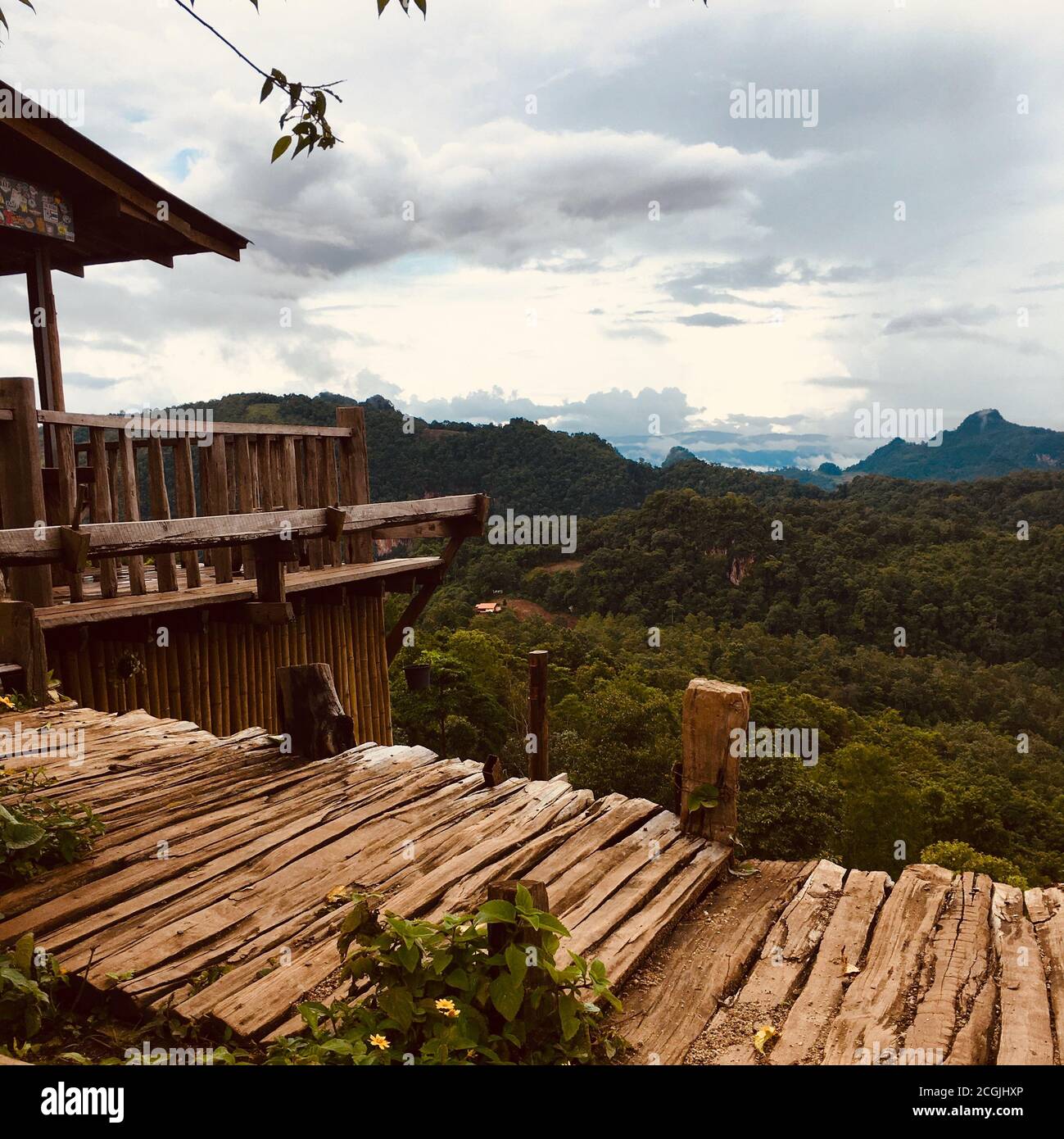 Restaurant Cliff Edge, Thaïlande Banque D'Images