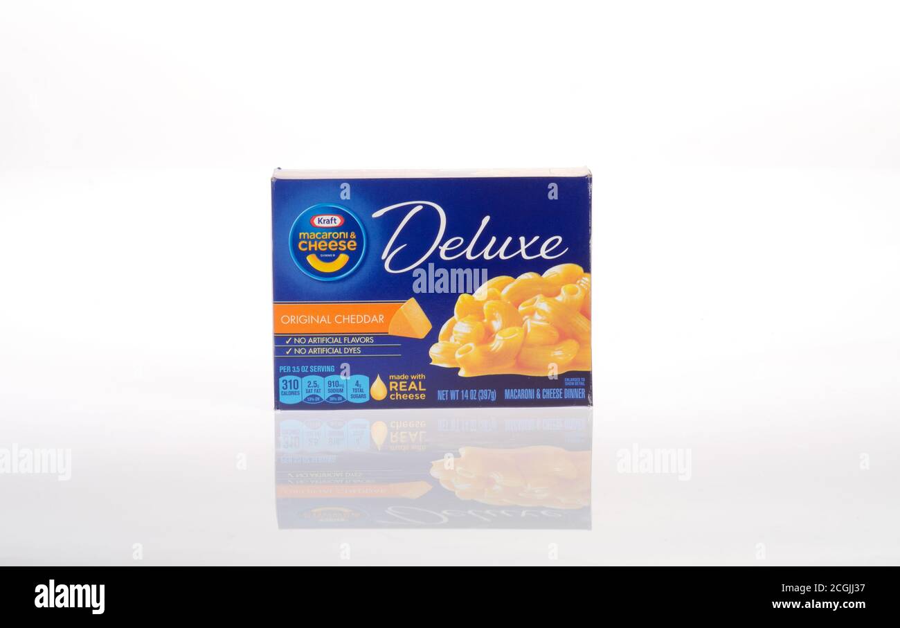 Boîte de macaroni au fromage de luxe Kraft Foods Banque D'Images