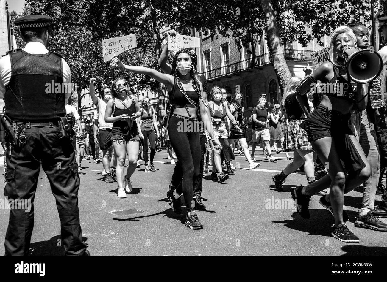 Black Lives Matter manifestation de Londres le 2020 juin Banque D'Images