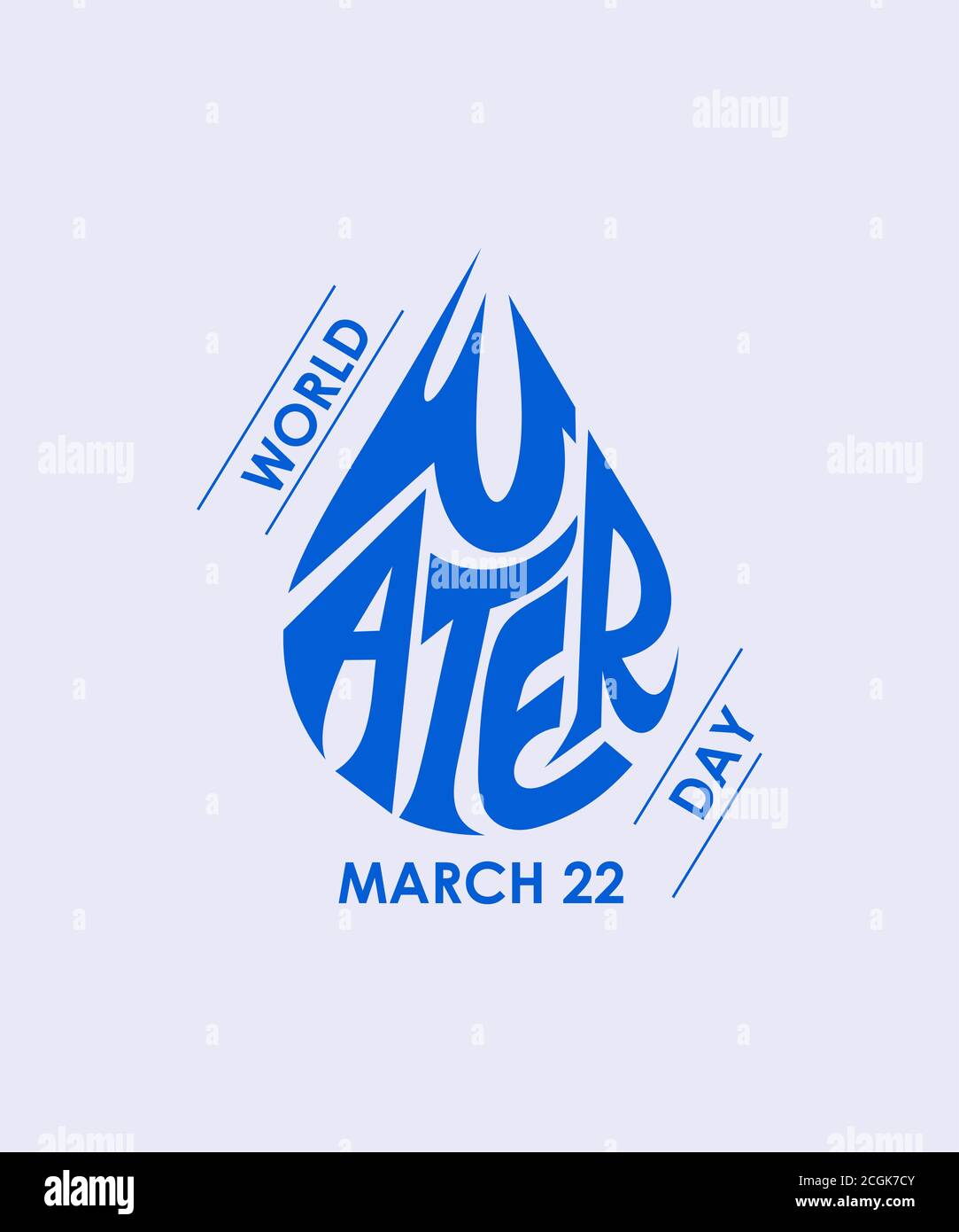 Conception typographique de la Journée mondiale de l'eau Illustration de Vecteur