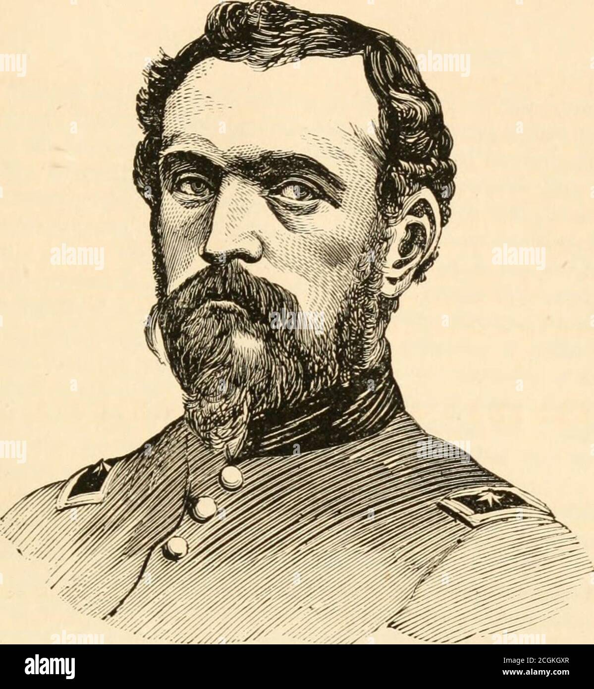 . Lloyd's histoire de la bataille de la grande rébellion : complète, de la capture de fort Sumter, le 14 avril 1861, à la capture de Jefferson Davis, le 10 mai 1865, englobant l'hommage du général Howard au volontaire ... et une revue générale de la guerre pour le syndicat . JAMES H. WILSON, général de division de Brevet Vol., né en Illinois vers 1840 ; diplômé à Westpoint en juillet 18G0, premier de sa classe. Brevet 2d-Lieut. Ingénieurs, juillet 1860 ; IST-Lieut. Engineers, 9 septembre 1861; Inspecteur général adjoint à WesternDepartment, avec rang nominal de colonel, en 1862 ; Capt Engineers, U. S.A., 7 mai 1863 ; Banque D'Images