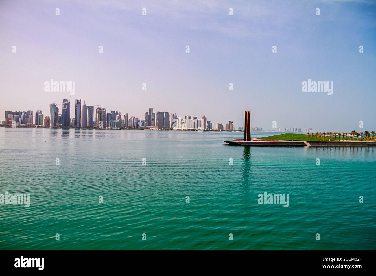 Doha Skyline Old photos , Cornouailles de Doha Qatar Banque D'Images