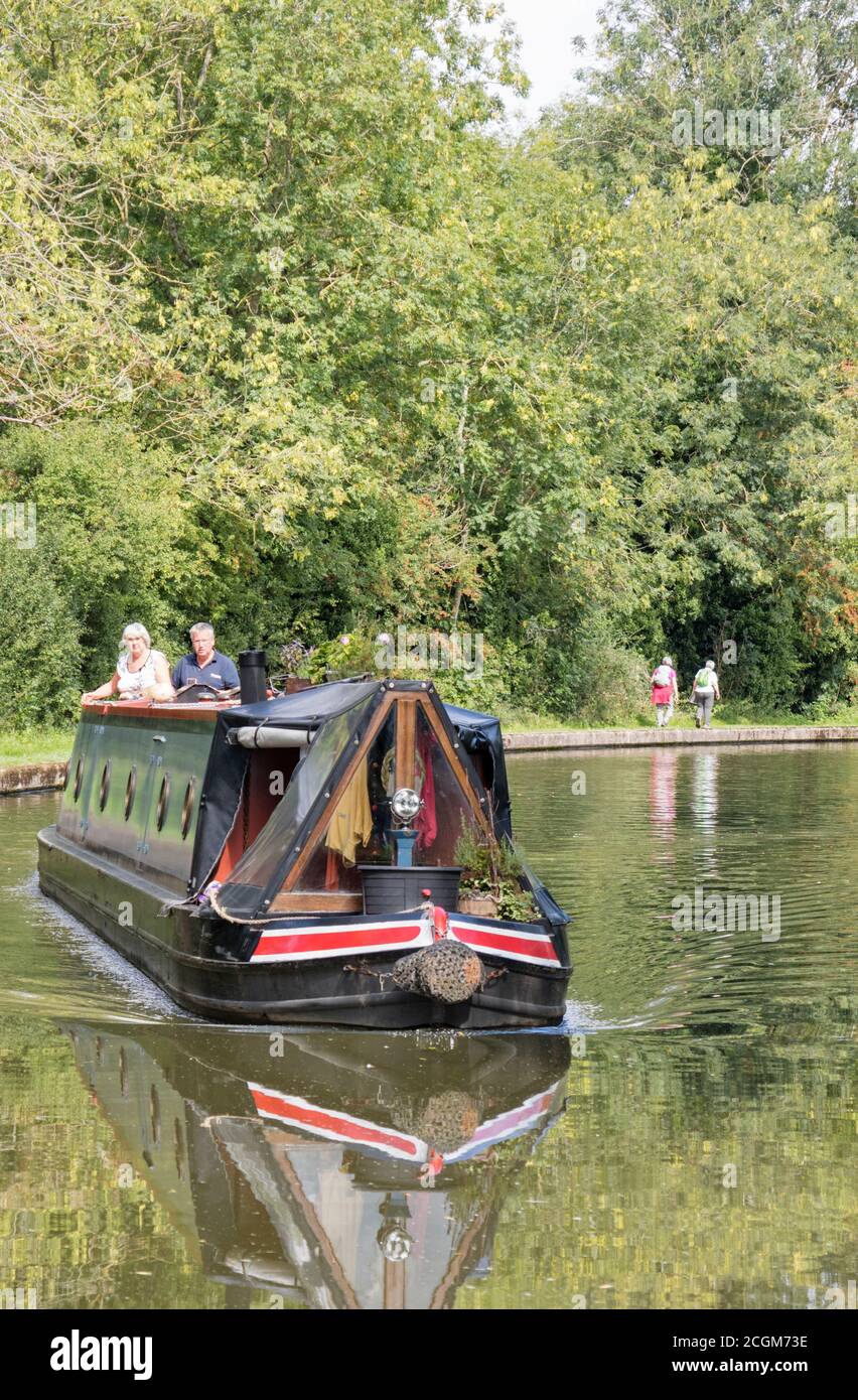 Le Grand Union canal près de Kingswood Junction, Lapworth, Warwickshire, Angleterre, Royaume-Uni Banque D'Images