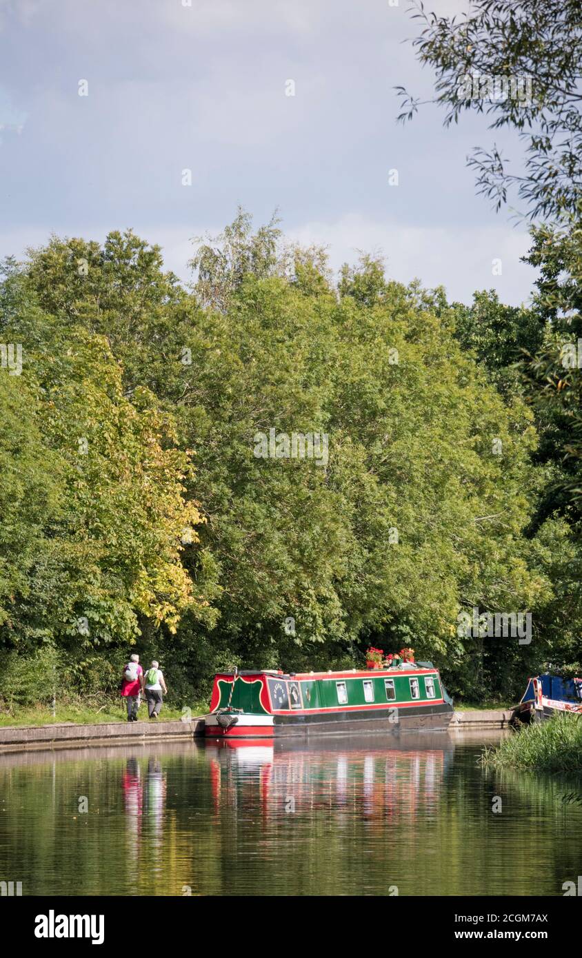 Le Grand Union canal près de Kingswood Junction, Lapworth, Warwickshire, Angleterre, Royaume-Uni Banque D'Images