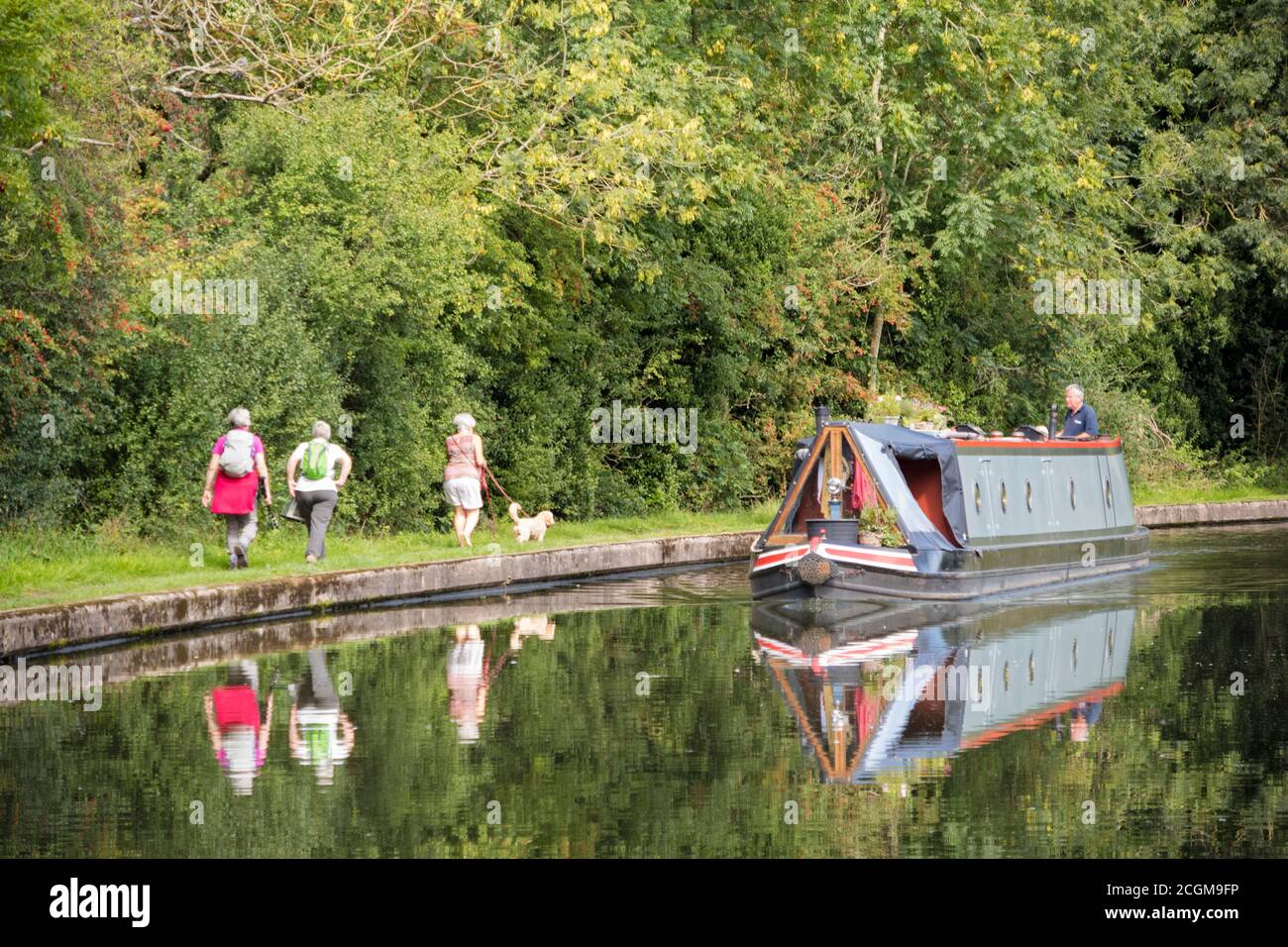 Le Grand Union canal près de Kingswood Junction, Lapworth, Warwickshire, Angleterre, Royaume-Uni Banque D'Images