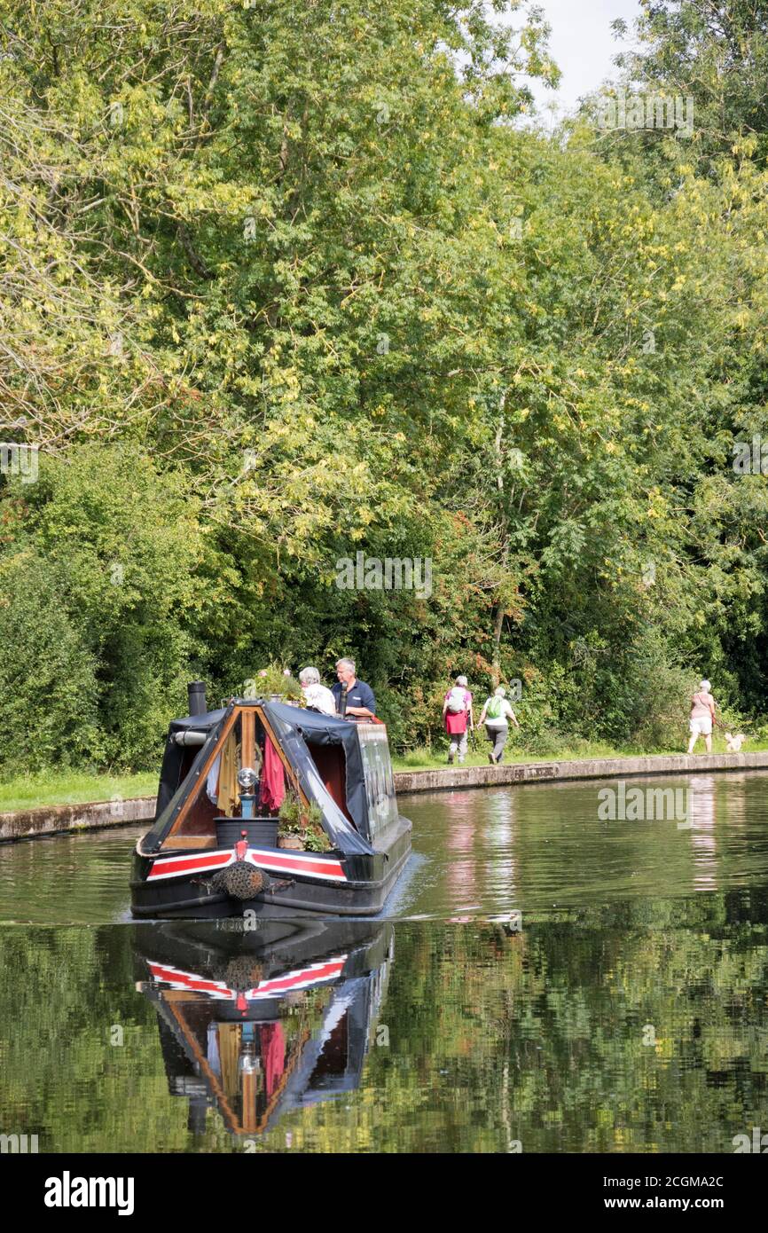 Le Grand Union canal près de Kingswood Junction, Lapworth, Warwickshire, Angleterre, Royaume-Uni Banque D'Images