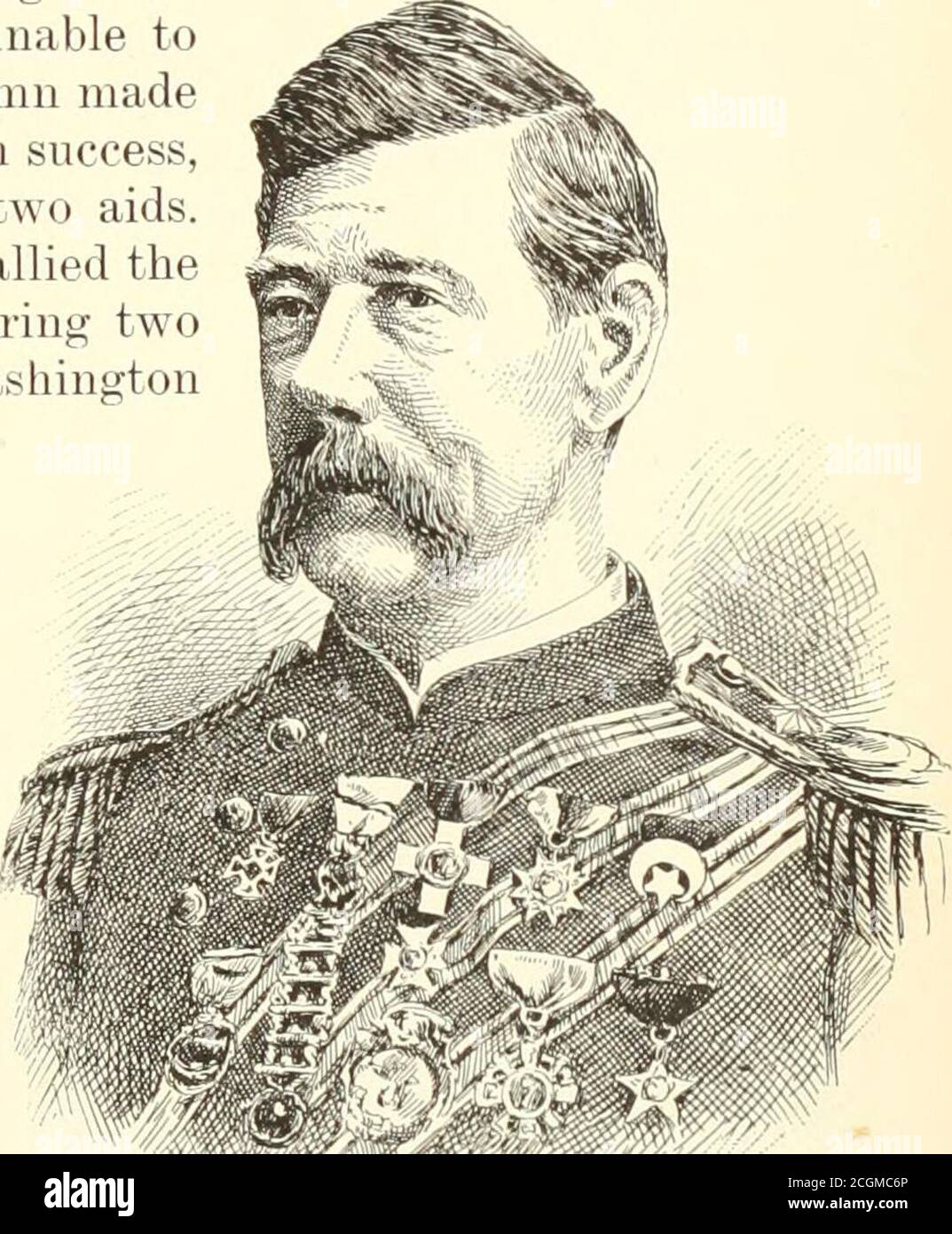 . L'histoire de l'héroïsme américain; récits palpitants d'aventures personnelles pendant la grande guerre civile, comme l'ont dit les médaillés et le rouleau d'honneur des hommes . HÉROÏSME AMÉRICAIN. 255 J'ai été colonel de la 65e infanterie de New York et commandant de la 1re brigade, 3e division, 5e corps, le 3 mai 1863. J'ai été chargé de prendre deux de mes régiments et de soutenir une colonne de deux autres régiments, qui devaient faire l'assaut sur les hauteurs de Maryes, à l'extrême droite de la ligne. L'assaut a eu lieu sur une route menant à Fredericksburg. Dans quelques instants après le chef de l'agressant chroniqueur debou Banque D'Images