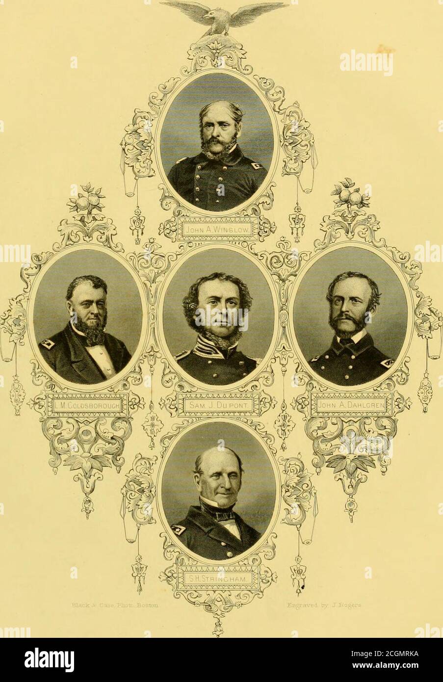 . La grande guerre civile : une histoire de la rébellion tardive, avec des croquis biographiques des principaux hommes d'État aussi distingués commandants navals et militaires, etc . ^-six bateaux à voile et douze bateaux à vapeur, comme des remorqueurs à vapeur, des bateaux-ferries et d'autres petits bateaux.* navires de guerre.—1. Frégate à vapeur Wabash, navire drapeau, 3,200 tonnes, 40 canons, portant le drapeau du CommodoreSamuel F. Dupont; capitaine Charles H. Davis. Bateaux à canon.—2. Augusta, capitaine E. G. Parrot; 3. Curlew, CaptainGeo. H. Cooper ; 4. Floride, capitaine J. R. Goldsborough ; 5. Géorgie, Capt.ain ; 6. Isaac Smith, capitaine J. W. A. Nicliolson ; 7 Banque D'Images