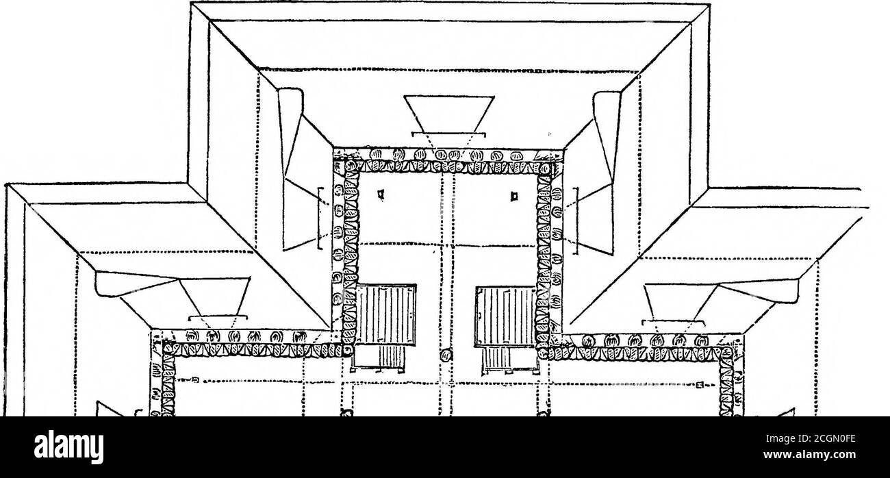. Histoire de l'armée de Cumberland : son organisation, ses campagnes et ses batailles, écrit à la demande du général de division George H. Thomas principalement de son Journal militaire privé et des documents officiels et autres fournis par lui, par Thomas B. Van Horne ; Illustré avec les cartes de campagne et de bataille, compilé par Edward Ruger V 2 . Bloc-maison. Un étage supérieur (non illustré dans la figure), reposant en diagonale sur les coins de la place intérieure, a été ajouté à la maison de bloc ouest comme quartiers de la garnison. Pour éviter un excès de poids, cette histoire n'a été faite qu'à l'épreuve de la mousquetry. En plus, c'était un petit Banque D'Images