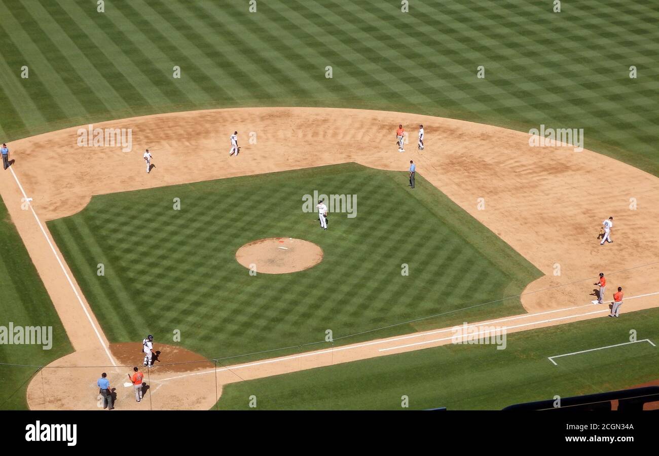 Baseball Diamond, New York City, États-Unis Banque D'Images