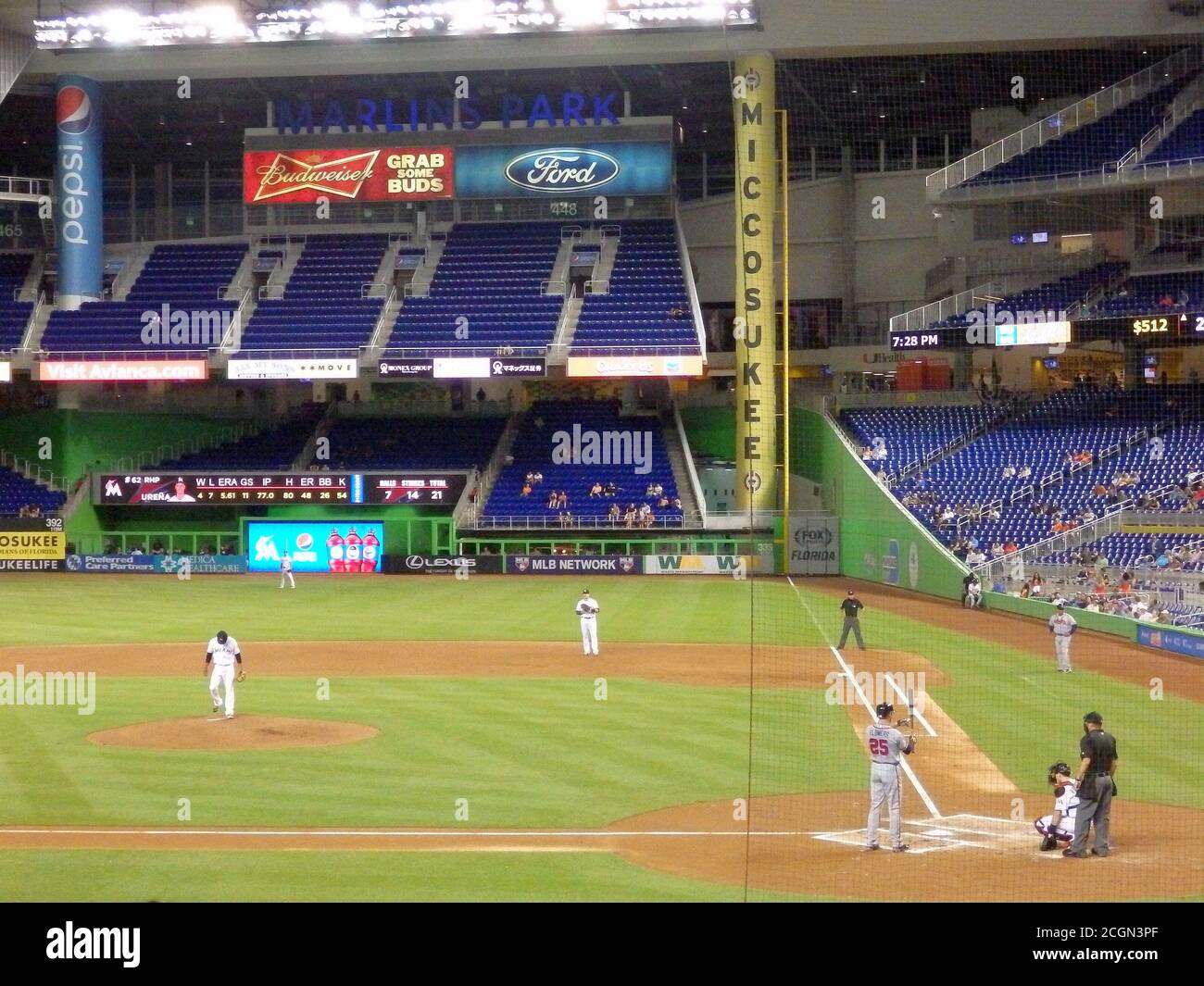 Marlins Park, stade des Miami Marlins, équipe de baseball de la Major League, Miami Florida, États-Unis Banque D'Images
