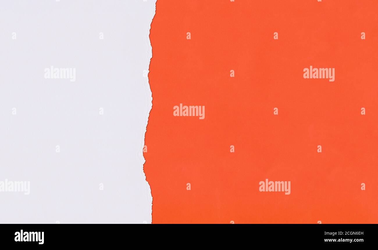 Papier Orange Art de chevauchement et de déchirement pour la conception d'arrière-plan. Banque D'Images