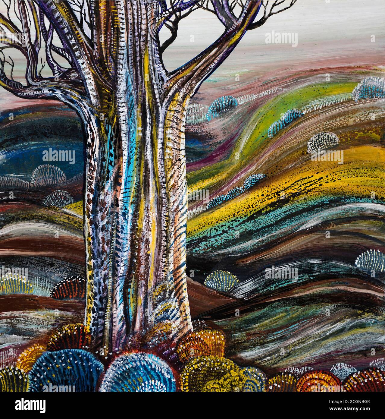 15 septembre 2020 peinture acrylique peinte à la main peinture d'arbre Tronc avec forêt fond à Mumbai Maharashtra Inde Banque D'Images 15 septembre 2020 peinture acrylique peinte à la main peinture d'arbre Tronc avec forêt fond à Mumbai Maharashtra Inde Banque D'Images