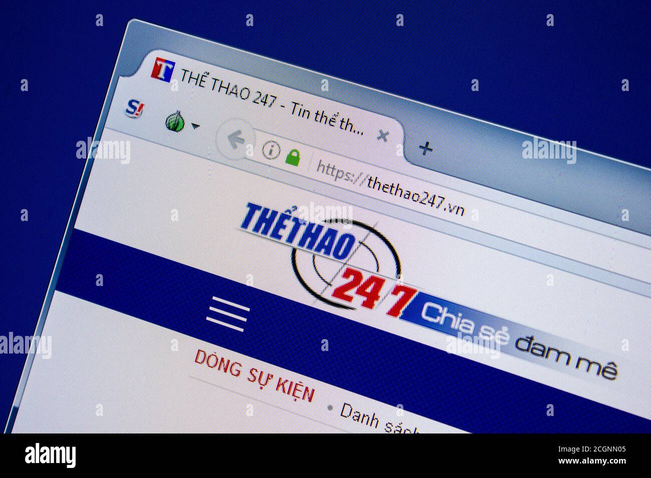 Ryazan, Russie - 24 juillet 2018: Page d'accueil du site TheThao247 sur l'affichage de PC. URL - TheThao247.vn Banque D'Images