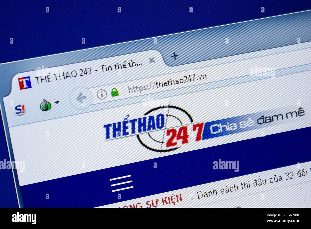 Ryazan, Russie - 24 juillet 2018: Page d'accueil du site TheThao247 sur l'affichage de PC. URL - TheThao247.vn Banque D'Images