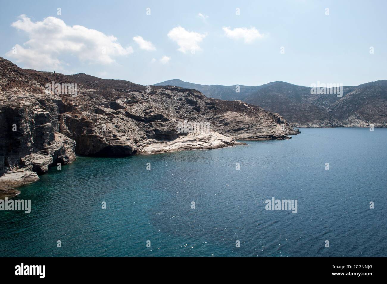 Photos prises de l'île grecque Tinos dans le sud de la mer Égée près de l'île de Mykonos. Ces photos se composent principalement de maisons, de fruits de mer, de navires et d'archéologie Banque D'Images