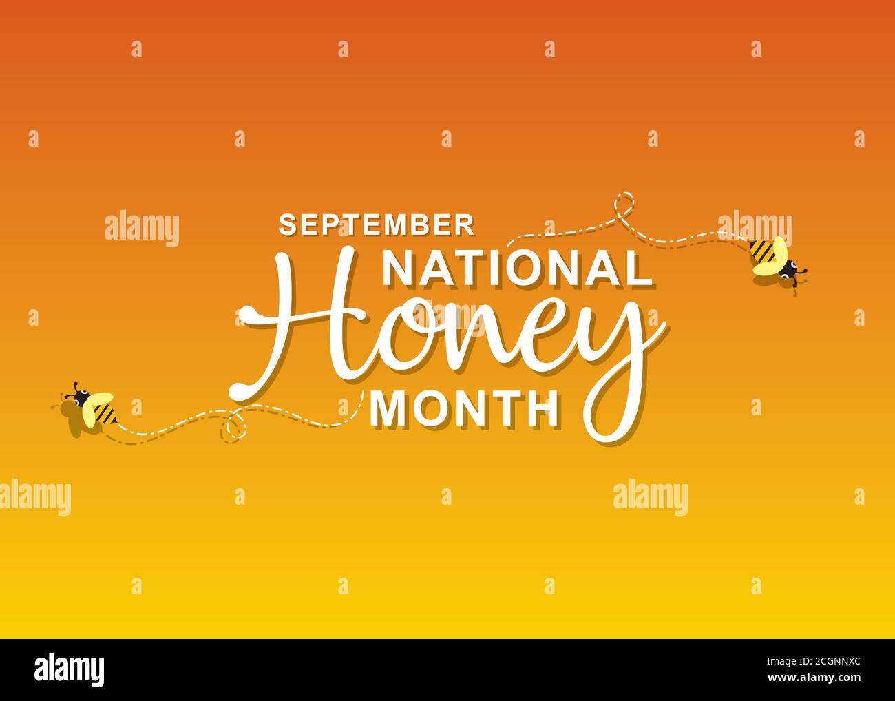 illustration vectorielle de la conception de l'affiche nationale du mois du miel Illustration de Vecteur