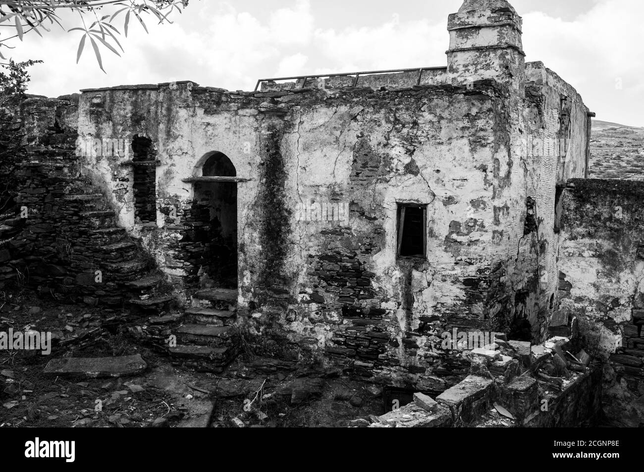 Photos prises de l'île grecque Tinos dans le sud de la mer Égée près de l'île de Mykonos. Ces photos se composent principalement de maisons, de fruits de mer, de navires et d'archéologie Banque D'Images
