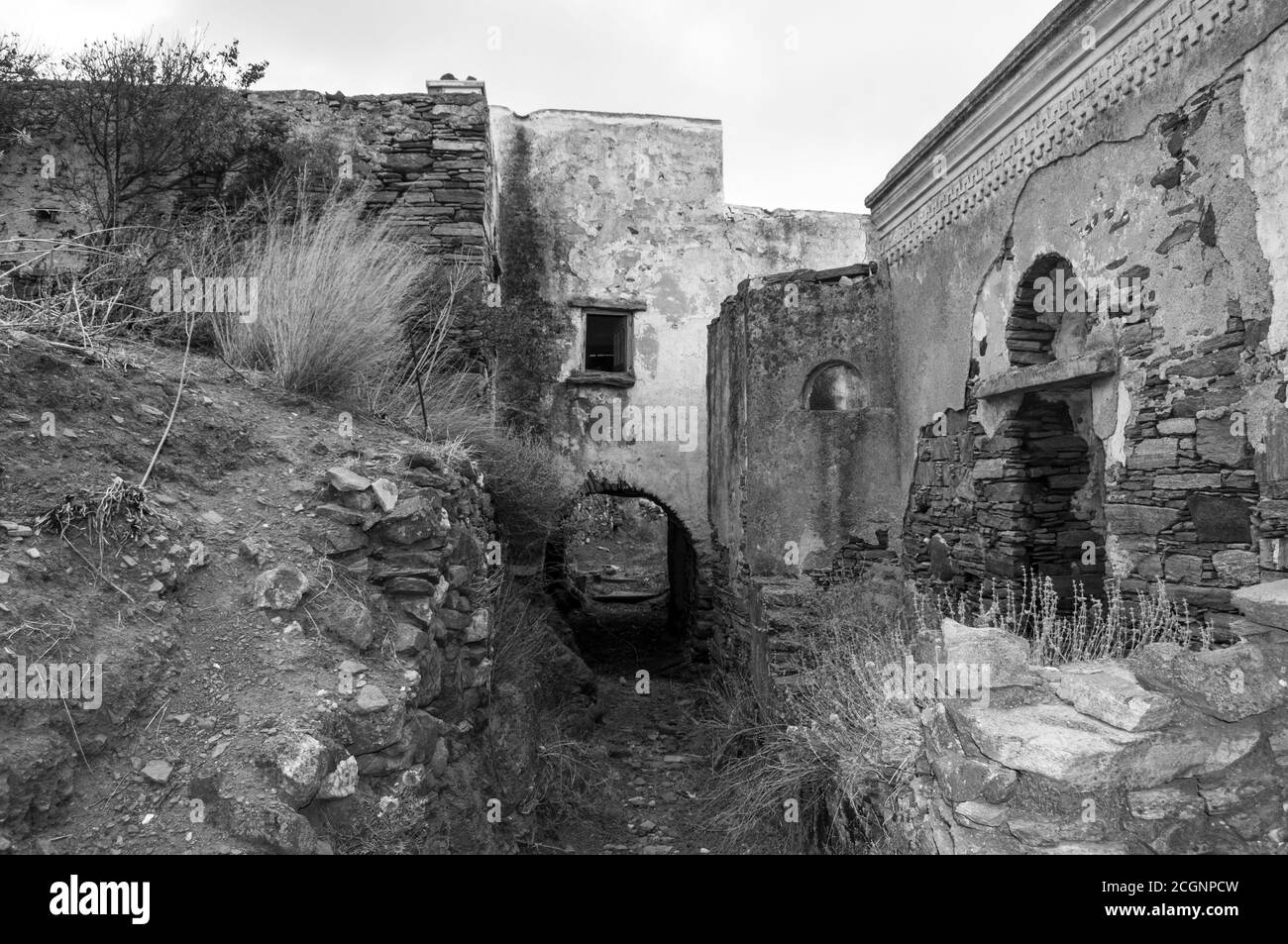 Photos prises de l'île grecque Tinos dans le sud de la mer Égée près de l'île de Mykonos. Ces photos se composent principalement de maisons, de fruits de mer, de navires et d'archéologie Banque D'Images