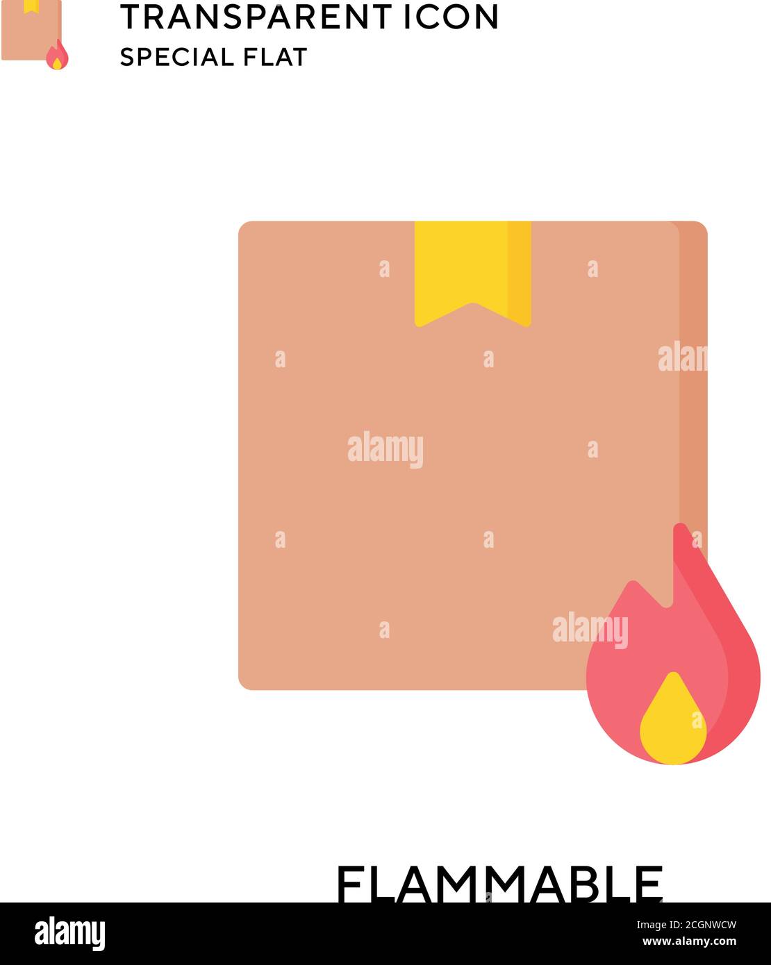 Icône vecteur inflammable. Illustration de style plat. Vecteur EPS 10. Illustration de Vecteur