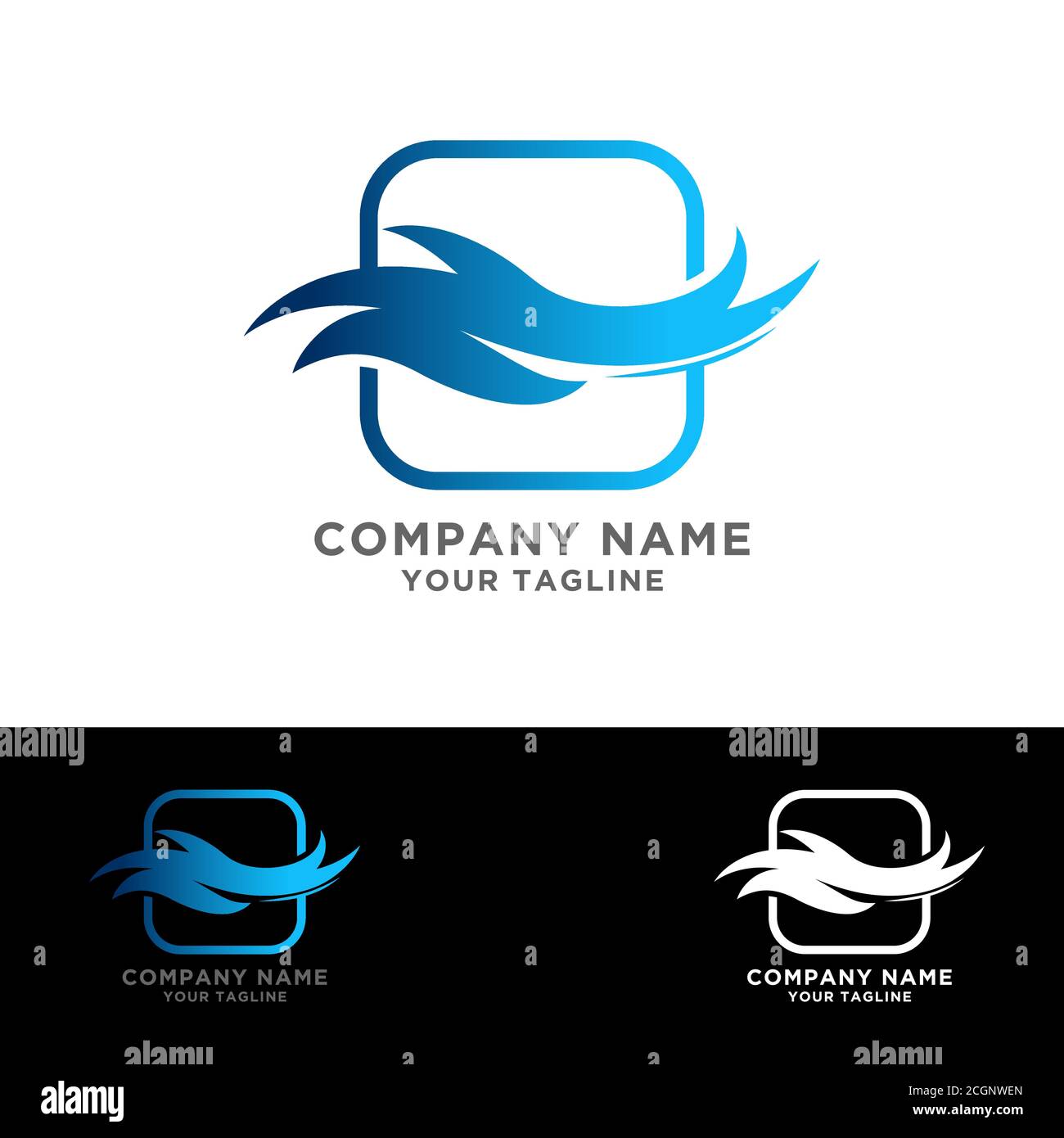 Modèle de conception d'illustration de logo Wave. Icône de symbole d'eau liquide fluide dans un vecteur pour toute utilisation d'entreprise ou d'entreprise. Illustration de Vecteur
