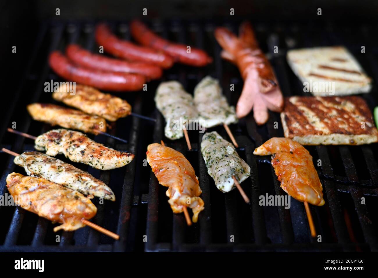 Barbecue sur grill, Karsruhe, Bade-Wurtemberg, Allemagne Banque D'Images