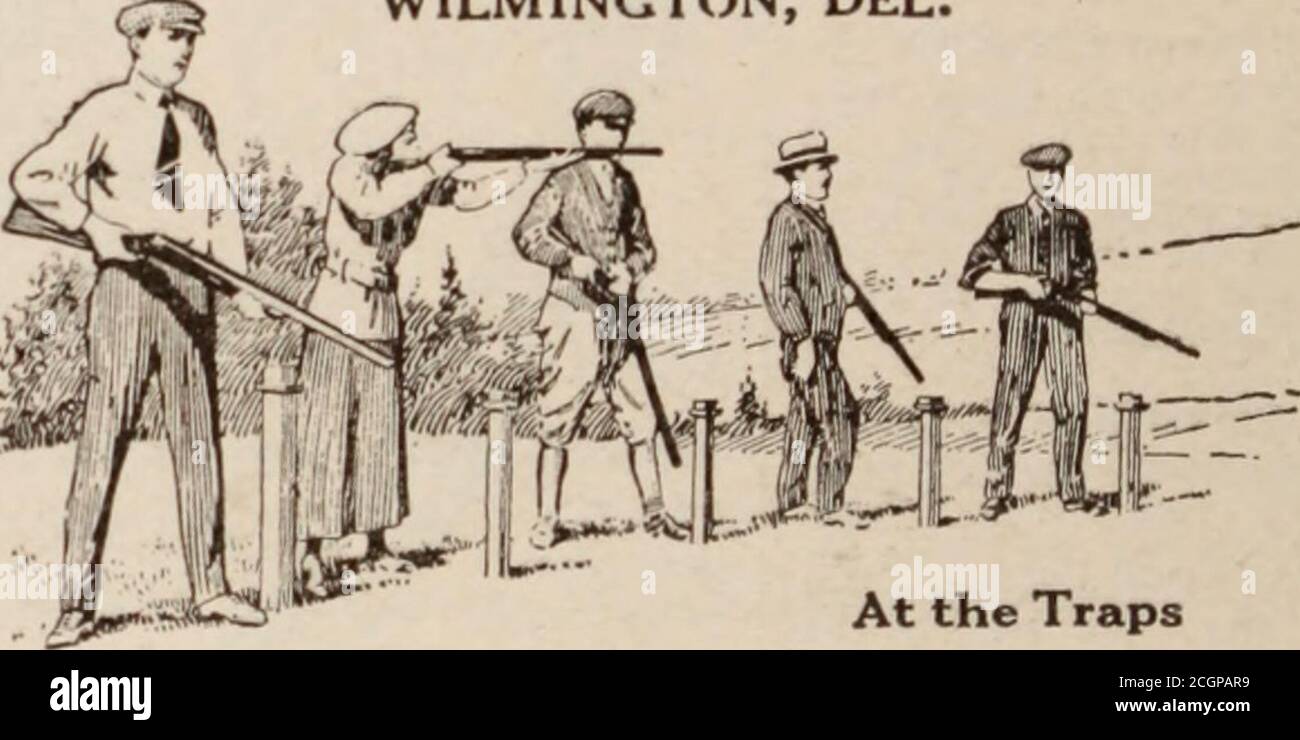 . Magazine des employés de Baltimore et de l'Ohio . POURQUOI NE PAS ESSAYER TRAPSHOOTING ? Donnez à ce sport le * une fois-plus.Theres toujours un accueil à des clubsd'armes à feu pour les visiteurs. Si les theres pas de club d'armes à feu pratique, vous trouverez le PIÈGE À MAIN DU PONT un substitut prac-tique pour la cible throwingappareil dans les clubs de trapshooting.Trapshooting est un sport de tous les jours dans l'année. Essayez. Amusez-vous encore plus avec yourgun. D'autres le font,—pourquoi ne PAS ÉCRIRE pour les livrets descriptifs,—theyreFREE. POUDRE SPORTIVE DIVISION E. I. du Pont de Nemours & Co. WILMINGTON, DEL.. Aux pièges Banque D'Images