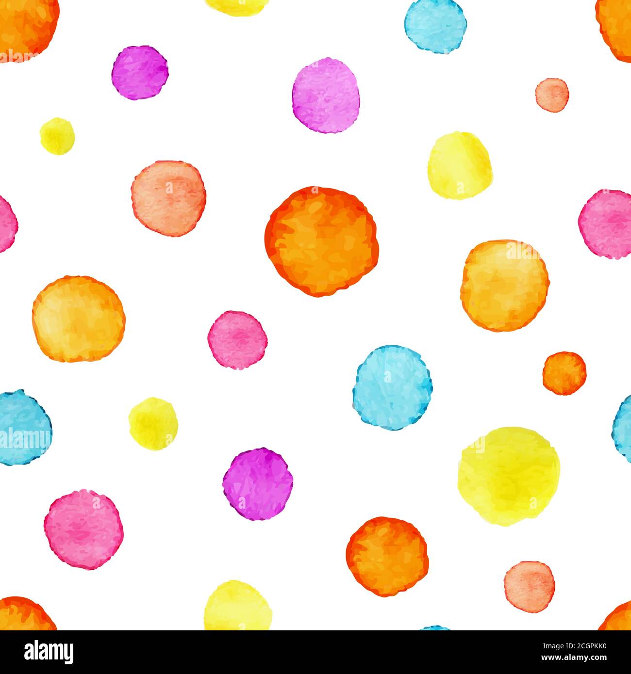 Motif de cercles aquarelle. Fond aquarelle coloré dessiné à la main avec cercles. Illustration vectorielle Illustration de Vecteur