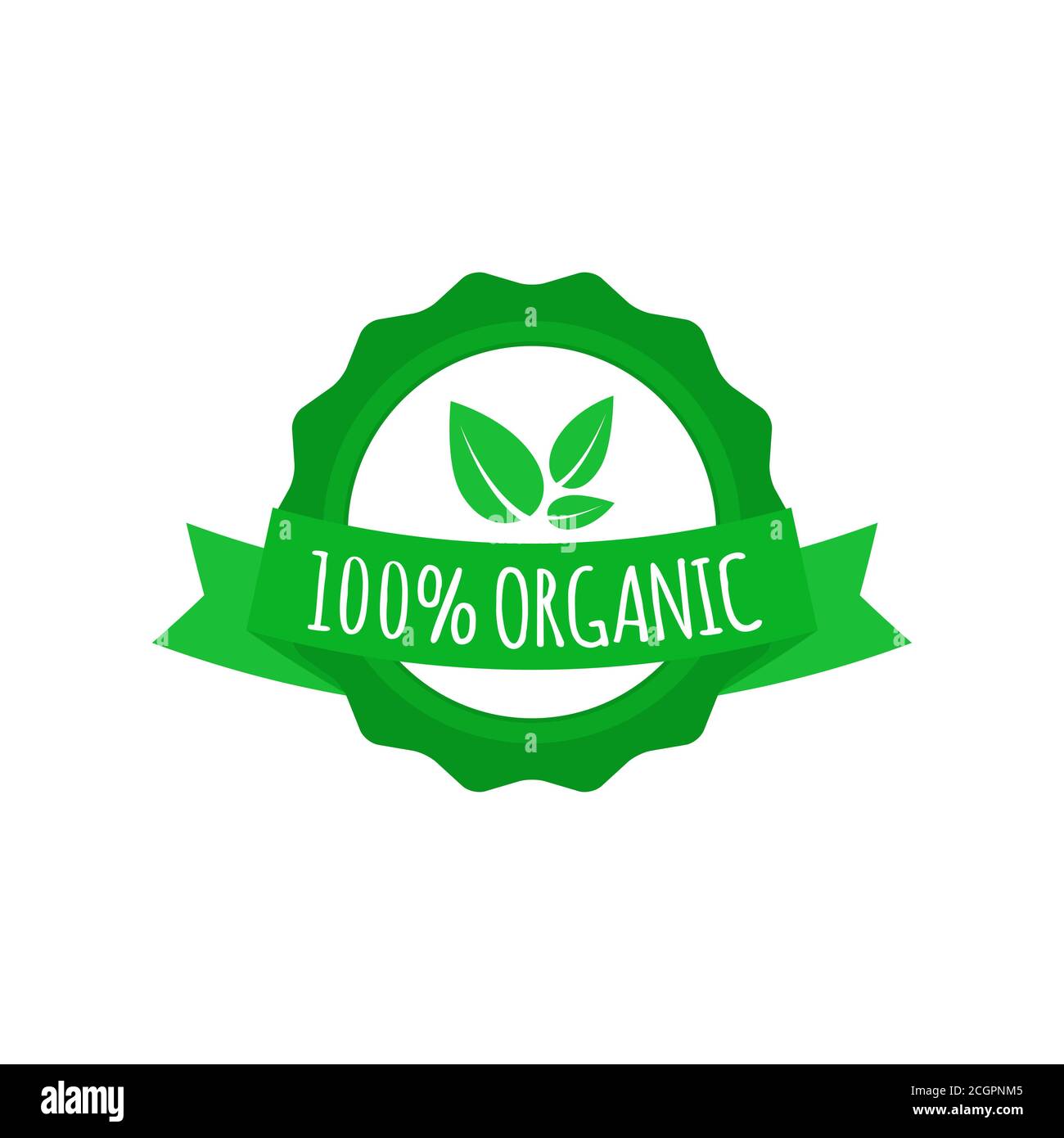 Badge vegan. Rond de logo de nourriture biologique avec ruban. Étiquette pour le café, les restaurants, la conception de l'emballage. Illustration vectorielle Illustration de Vecteur