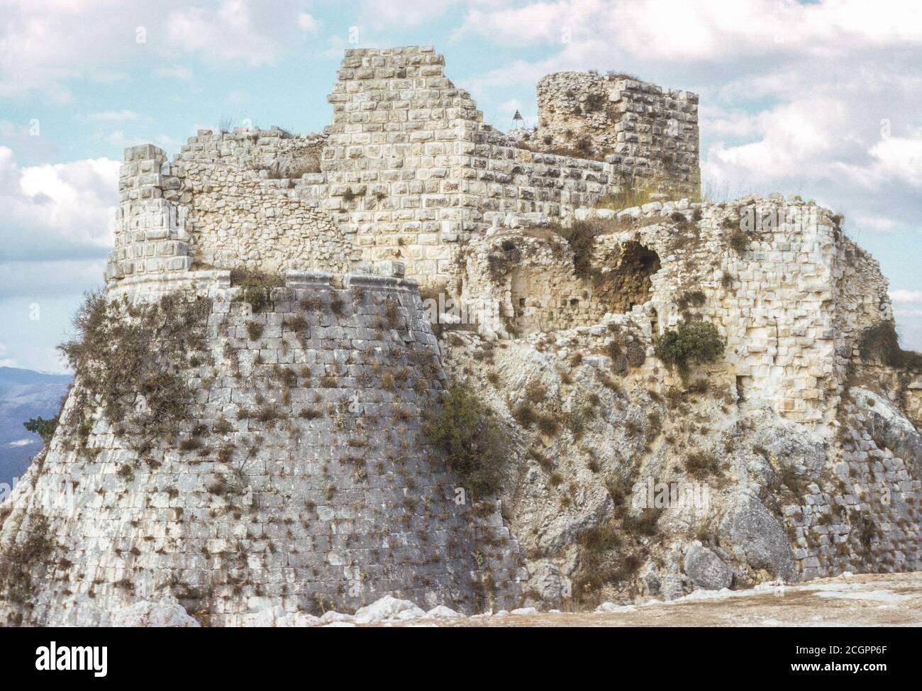 Château de Beaufort, Liban. Ruines de la forteresse du XIIe siècle. Photographié en novembre 1971. Banque D'Images