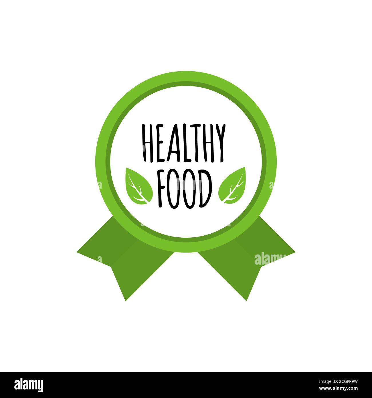 Badge bio food. Logo vecteur vegan. Conception saine des aliments. Illustration vectorielle Illustration de Vecteur