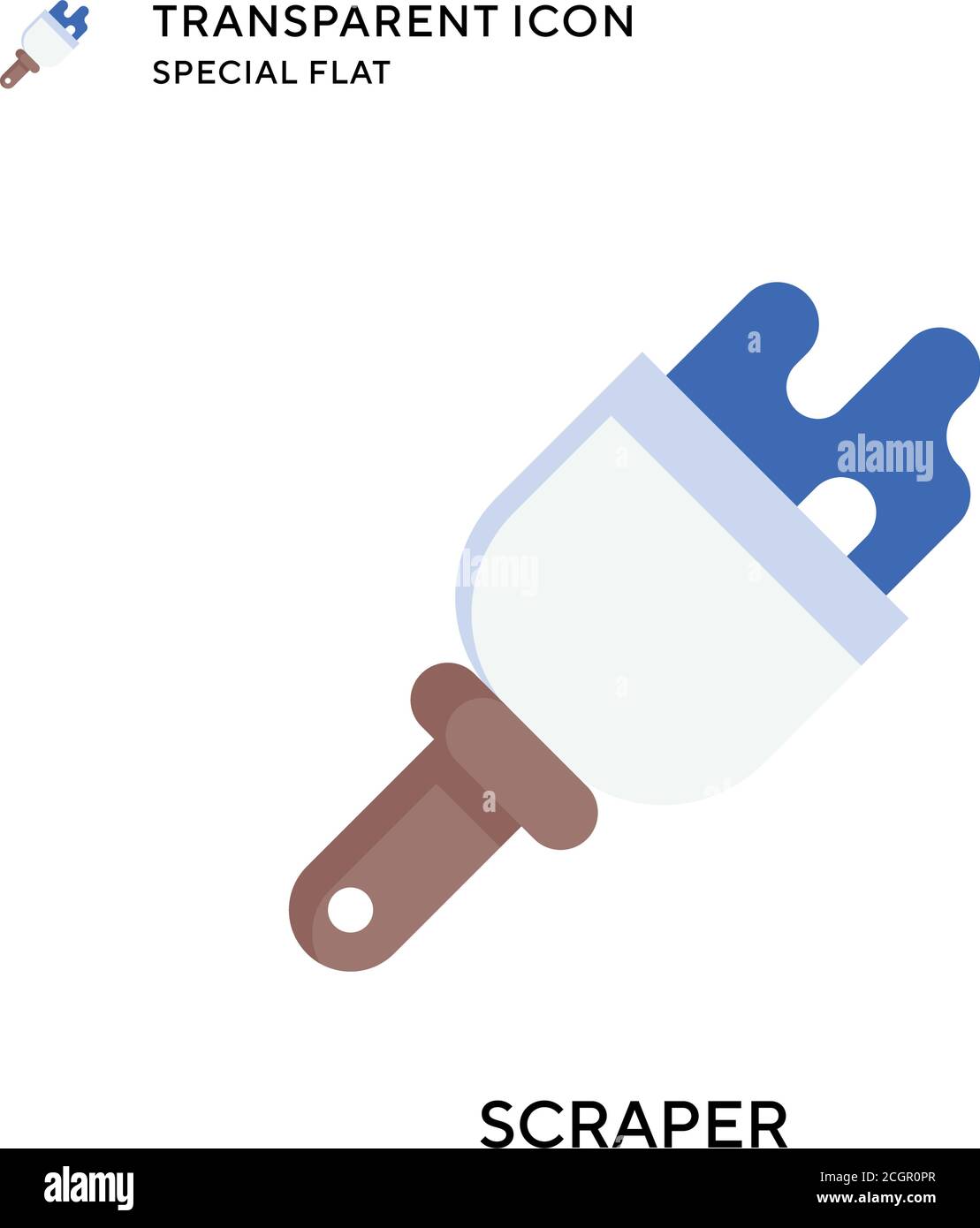Icône de vecteur du racleur. Illustration de style plat. Vecteur EPS 10. Illustration de Vecteur