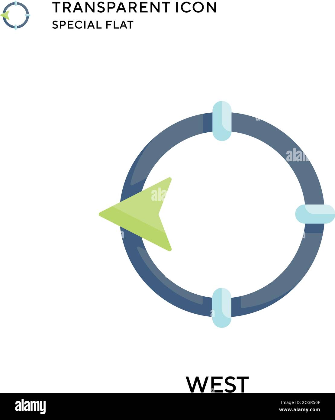 Icône vecteur Ouest. Illustration de style plat. Vecteur EPS 10. Illustration de Vecteur