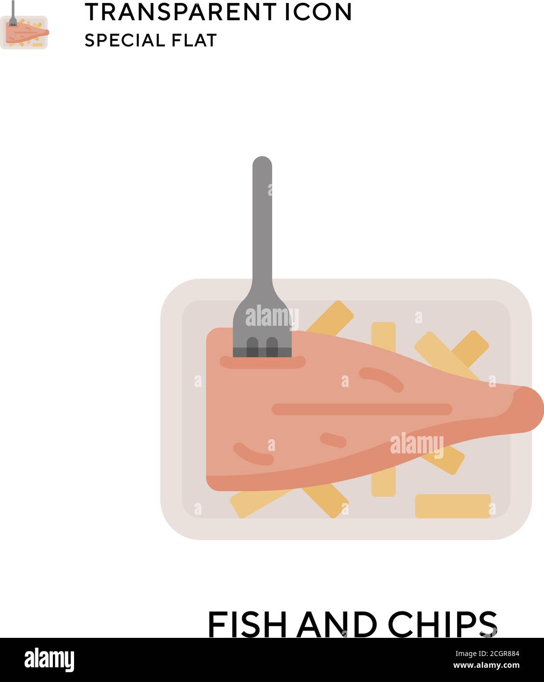 Icône de vecteur Fish and chips. Illustration de style plat. Vecteur EPS 10. Illustration de Vecteur