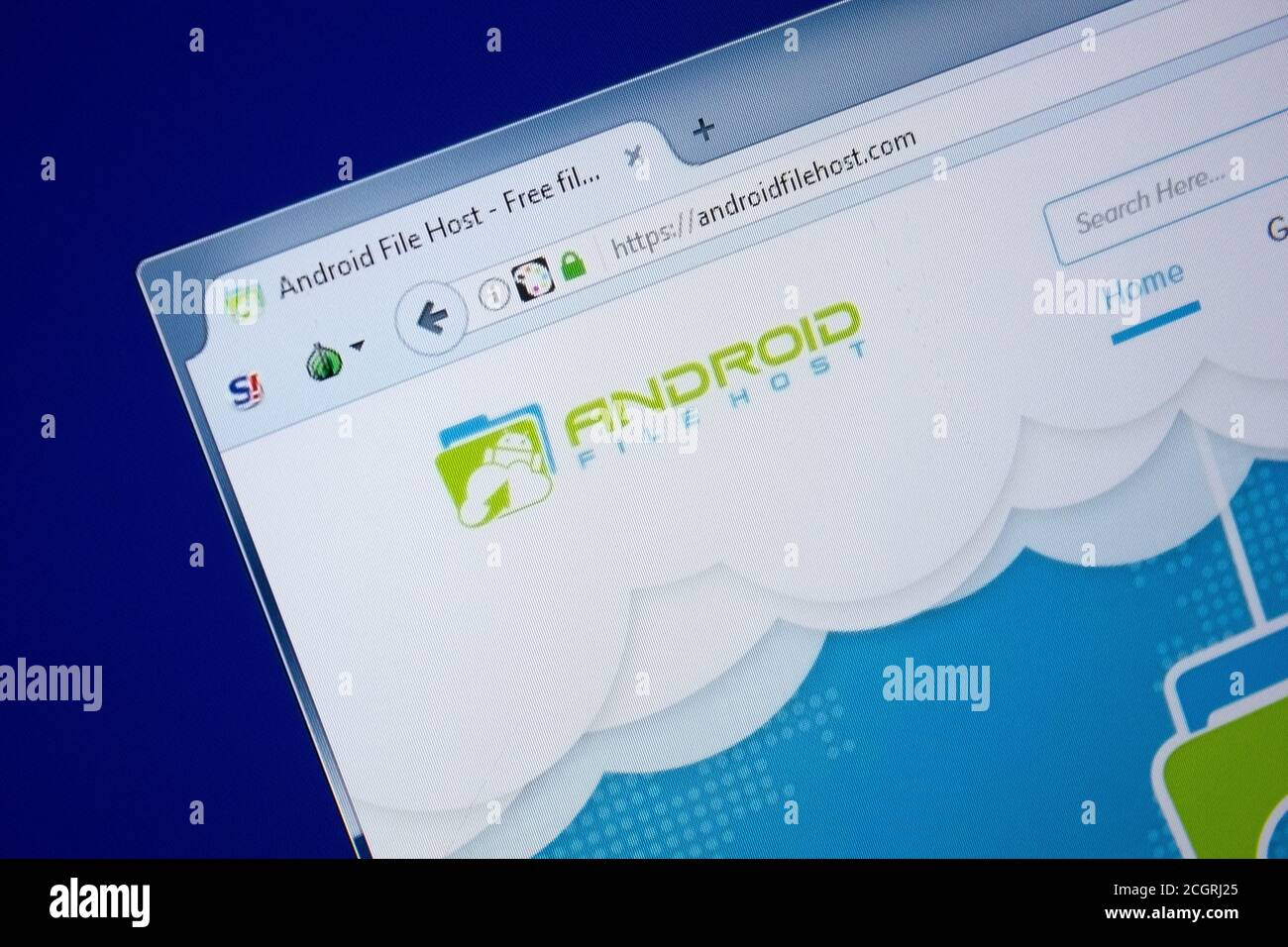 Ryazan, Russie - 09 septembre 2018 : page d'accueil du site Web Android File Host sur l'affichage du PC, url - AndroidFileHost.com. Banque D'Images