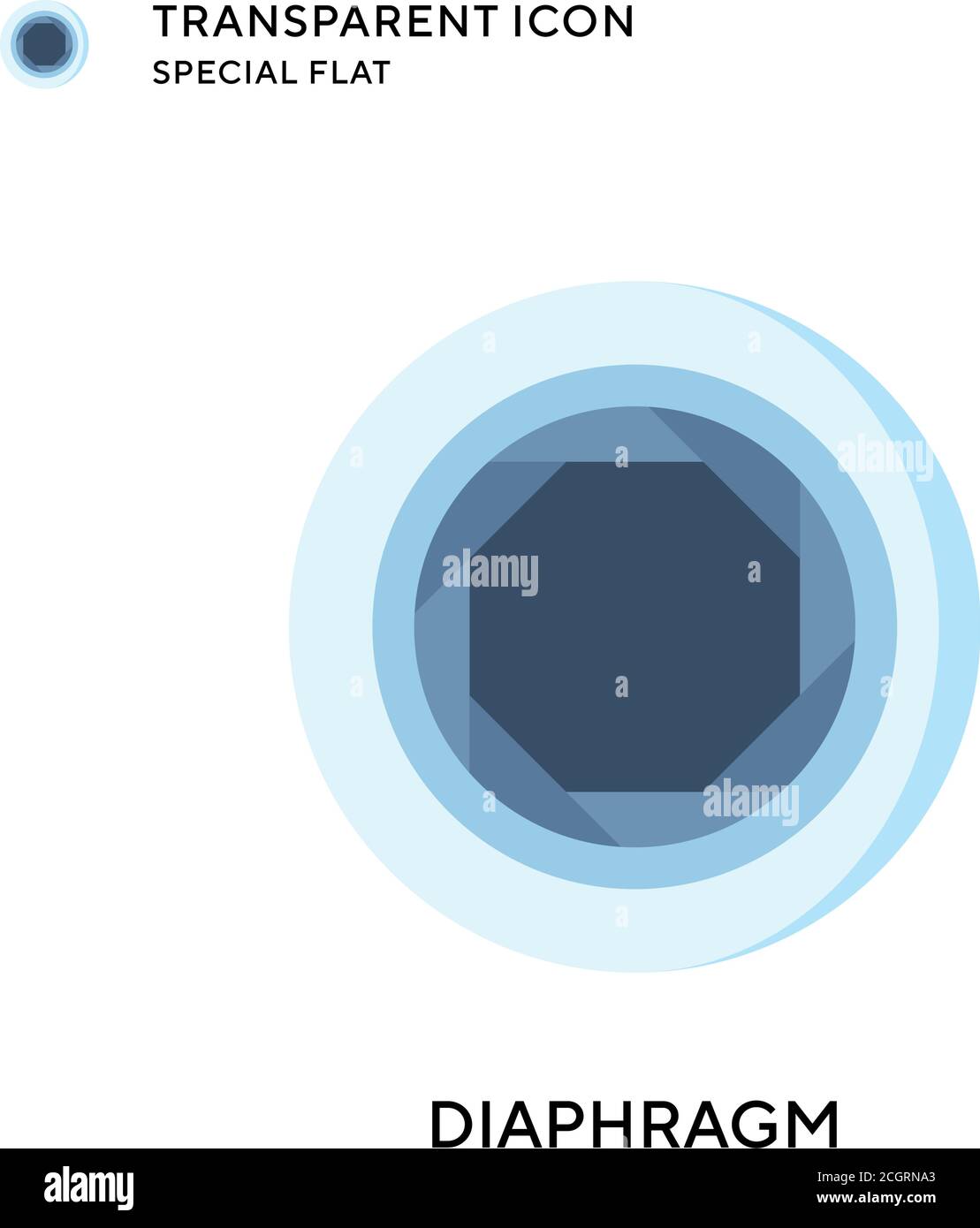 Icône vecteur diaphragme. Illustration de style plat. Vecteur EPS 10. Illustration de Vecteur
