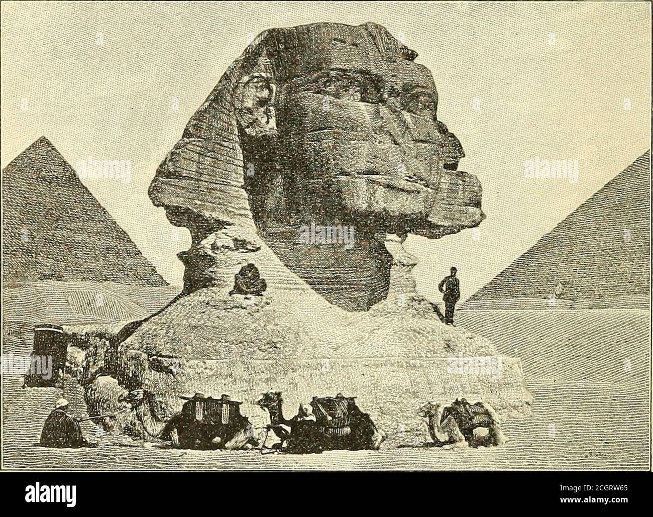 . Europe et autres continents . Figure 314.la grande Pyramide de Cheops. Octobre. Par ce débordement est non seulement la terre irriguée, mais une mince couche de boue fine est répandue sur les champs.ceci sert ainsi à fertiliser le sol qui, année après année, les récoltes lourdes peuvent être élevées sans rendre le sol stérile.Agriculture.— En conséquence de ces conditions remarquables, le delta du Nil a été occupé par un peuple agricole dès les premières années.il est toujours le siège d'une grande industrie céréalière, production2f 434 AFRIQUE blé, maïs, millet, et orge. Beaucoup de riz et de caneare de sucre également élevé, Banque D'Images