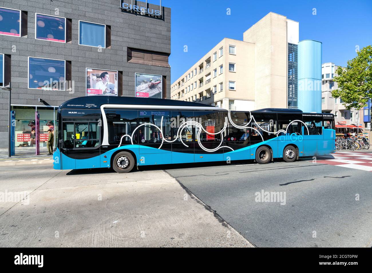 Keolis allGo MAN Lion's City bus à Almere, aux pays-Bas. Banque D'Images