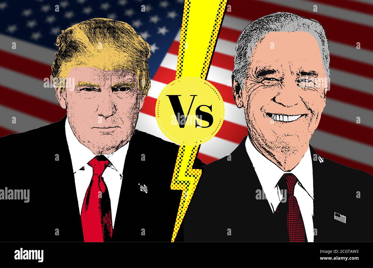 Biden contre Trump, élection présidentielle américaine de 2024, vote américain, match de retour Banque D'Images
