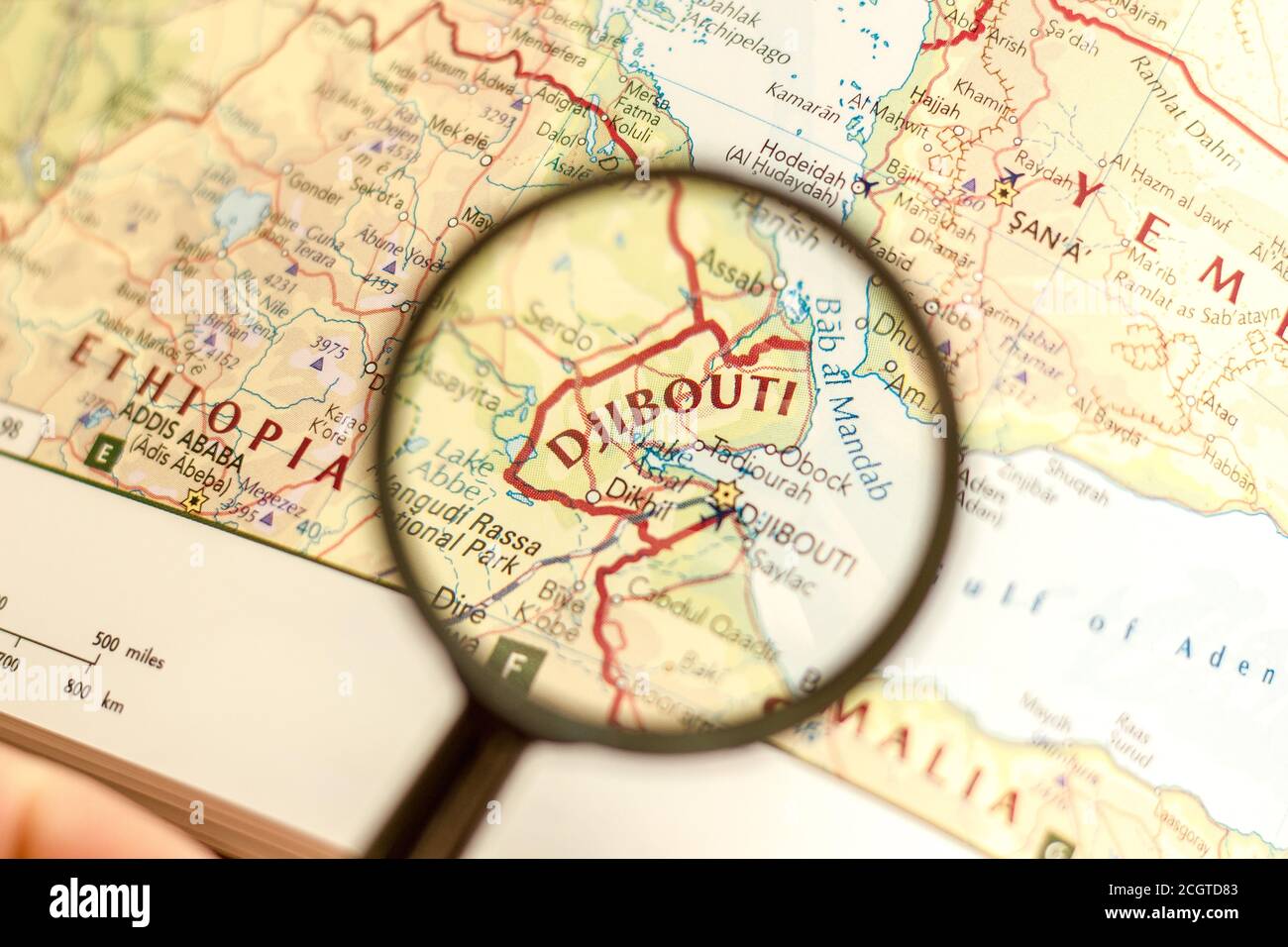 Ivanovsk Russie 24 Novembre 18 Djibouti Sur La Carte Du Monde Photo Stock Alamy