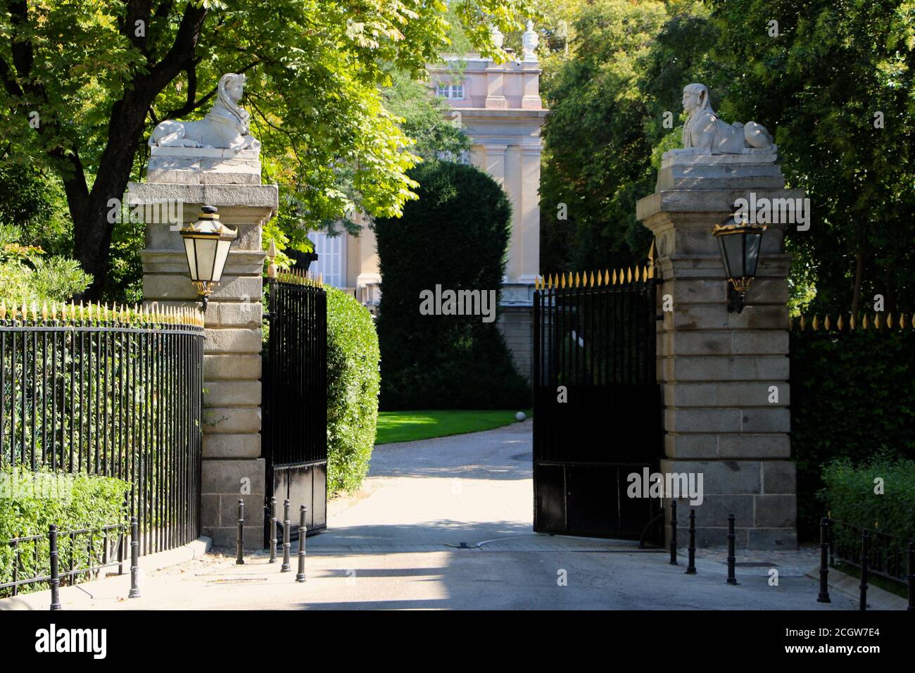 Porte d'entrée du palais de Liria dans le centre de Madrid résidence principale des Ducs d'Alba Madrid Espagne Banque D'Images