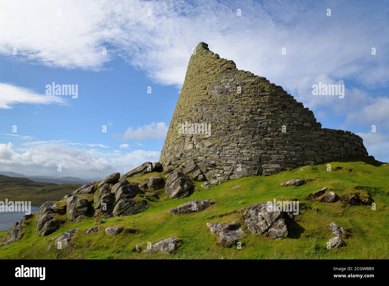 Dun Carloway Broch, Isle Of Lewis, Hébrides extérieures, en Écosse Banque D'Images