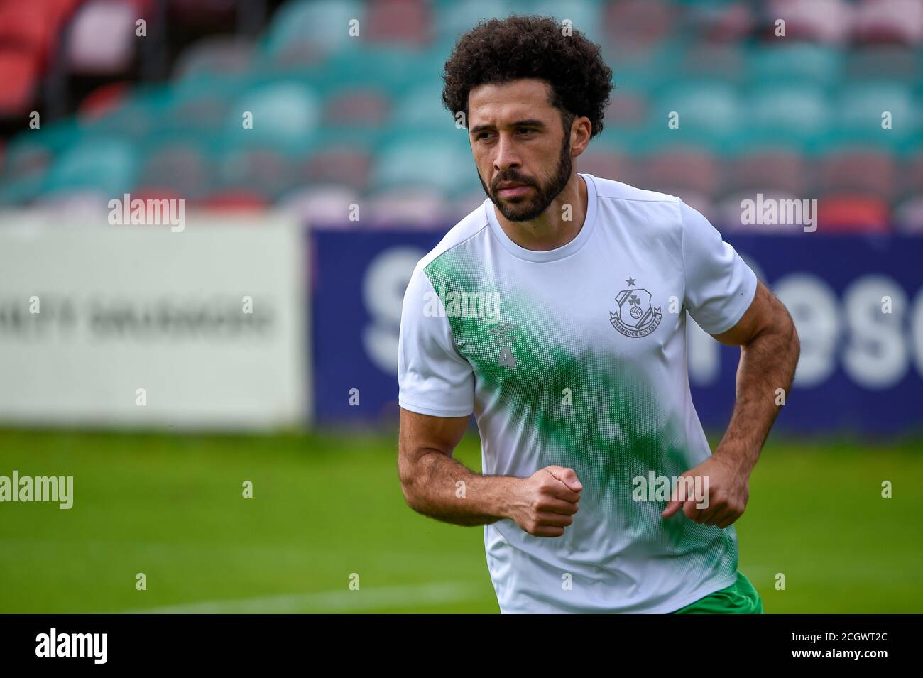 Cork, Irlande. 12 septembre 2020. Roberto Lopes de Shamrock pendant le match de la première division de l'Airtricity SSE entre Cork City FC et Shamrock Rovers au Turner's Cross Stadium à Cork, Irlande le 12 septembre 2020 (photo par Andrew SURMA/SIPA USA) crédit: SIPA USA/Alay Live News Banque D'Images