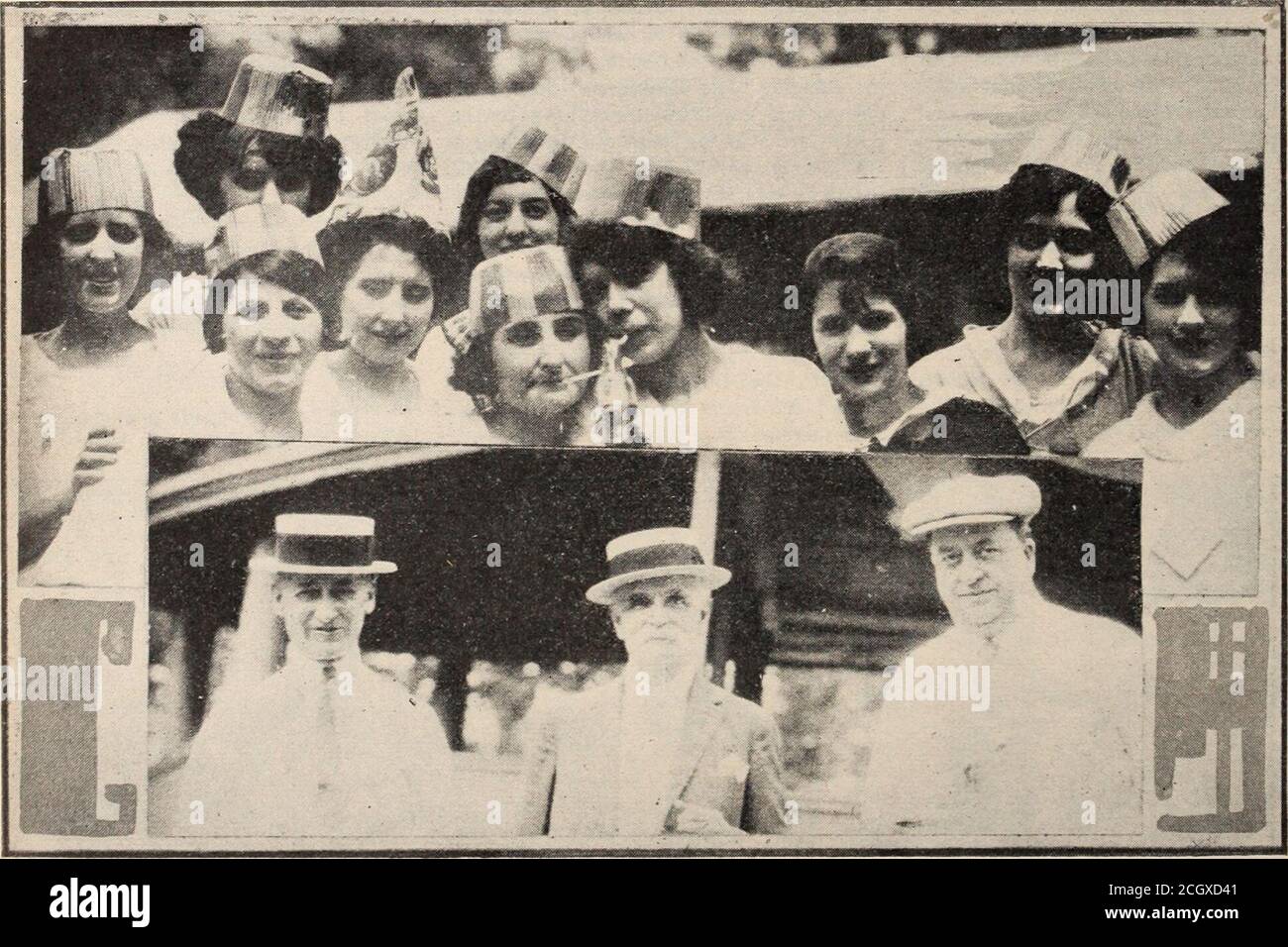 . Magazine des employés de Baltimore et de l'Ohio. SsLillian Springer. Son poids ? On ne peut même pas le deviner, mais elle est souriante et heureux tout le temps alors pourquoi laisser un peu comme quelques centaines de livres nous inquiéter? Nelson Thomson, traversant le stade de baseball, a été frappé sur le nez par une caution, si bien que nous pouvions apprendre que c'était le seul hangar de sang de la journée. Si Nelson avait brouillé cette femme avec lui, il n'aurait pas hap-affiné. M. Hitchcock, secrétaire de M. Wood, était présent avec sa femme et sa fille. Quel patron dans cette maison ? A dit Mme Hitchcock quand il a dit qu'il était temps de rentrer à la maison, et elle ne le pense pas.Demandez-nous Banque D'Images