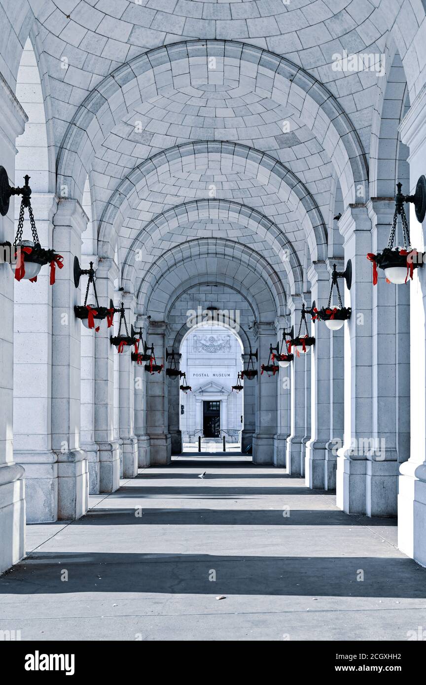 Devant le hall de la gare à DC Banque D'Images