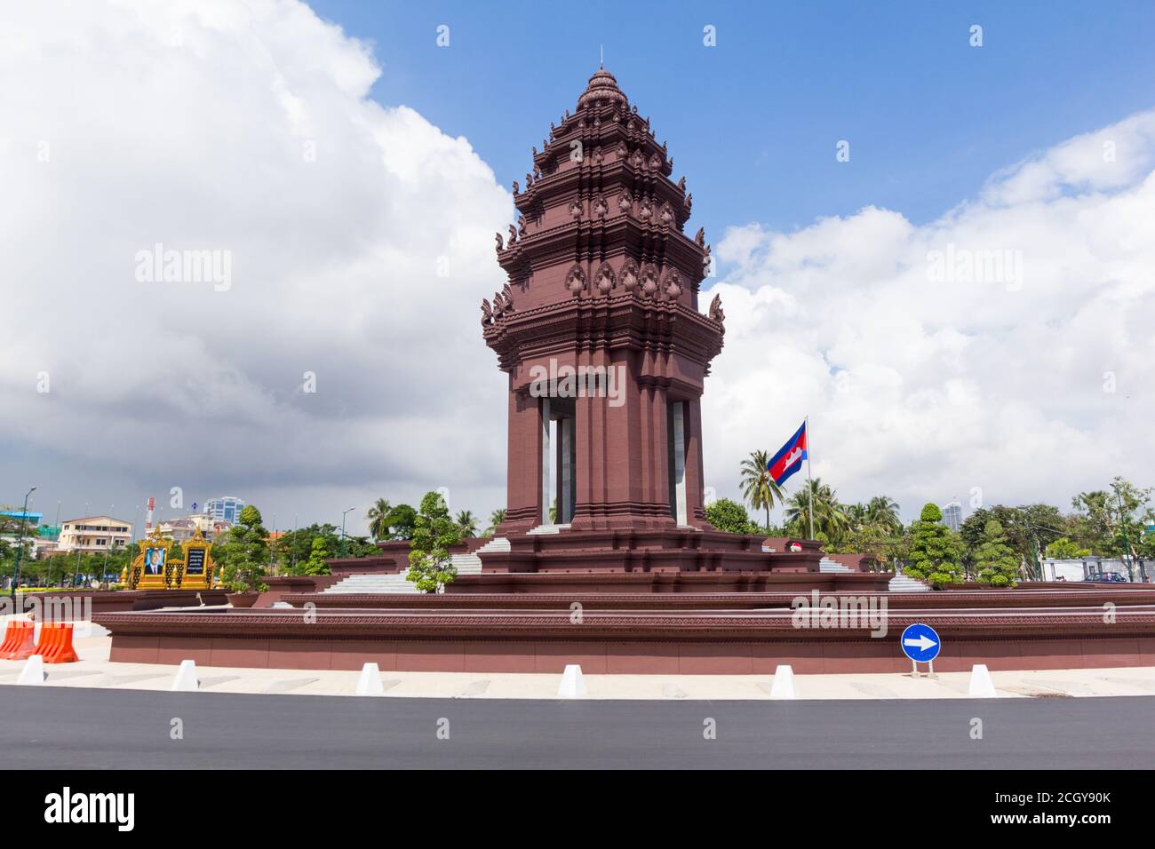 Le Monument de l'indépendance à Phnom Penh conçu par Vann Molyvann Banque D'Images