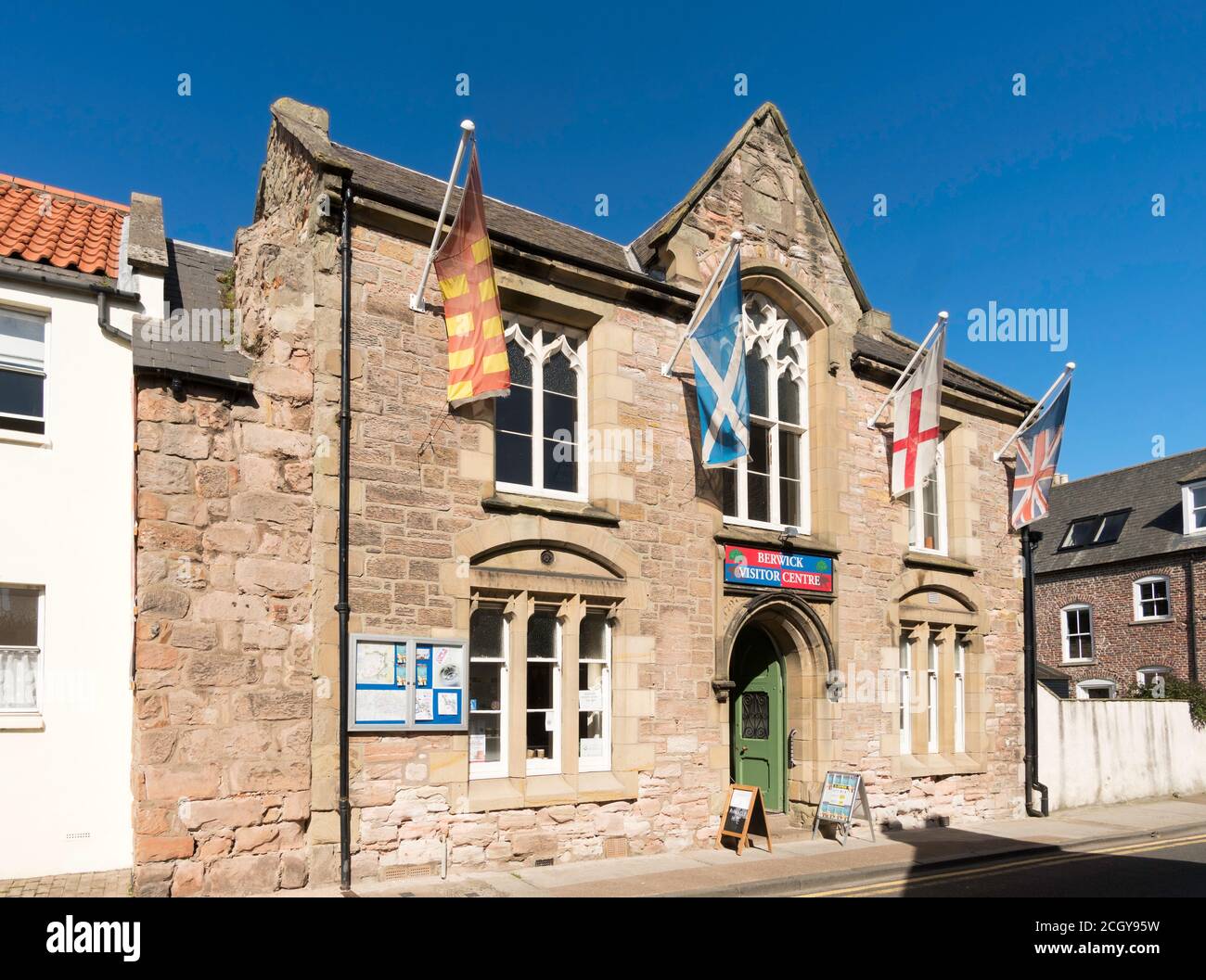 Centre d'accueil de Berwick, situé dans une ancienne chapelle méthodiste du XVIIIe siècle, à Walkergate, Berwick upon Tweed, Northumberland, Angleterre, Royaume-Uni Banque D'Images
