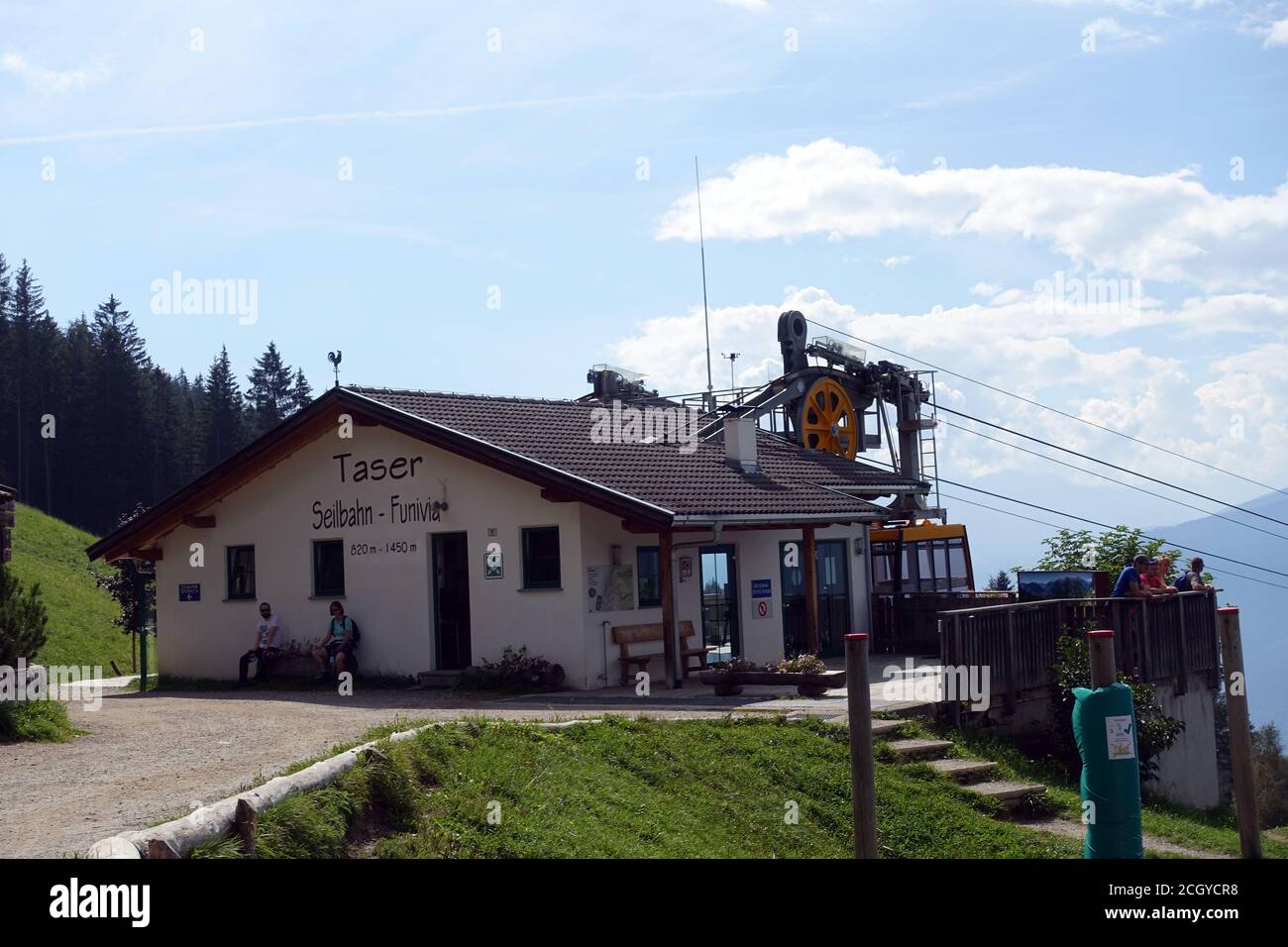 Bergstation der Taser-Seilbahn, Schenna, Südtirol, Italie Banque D'Images